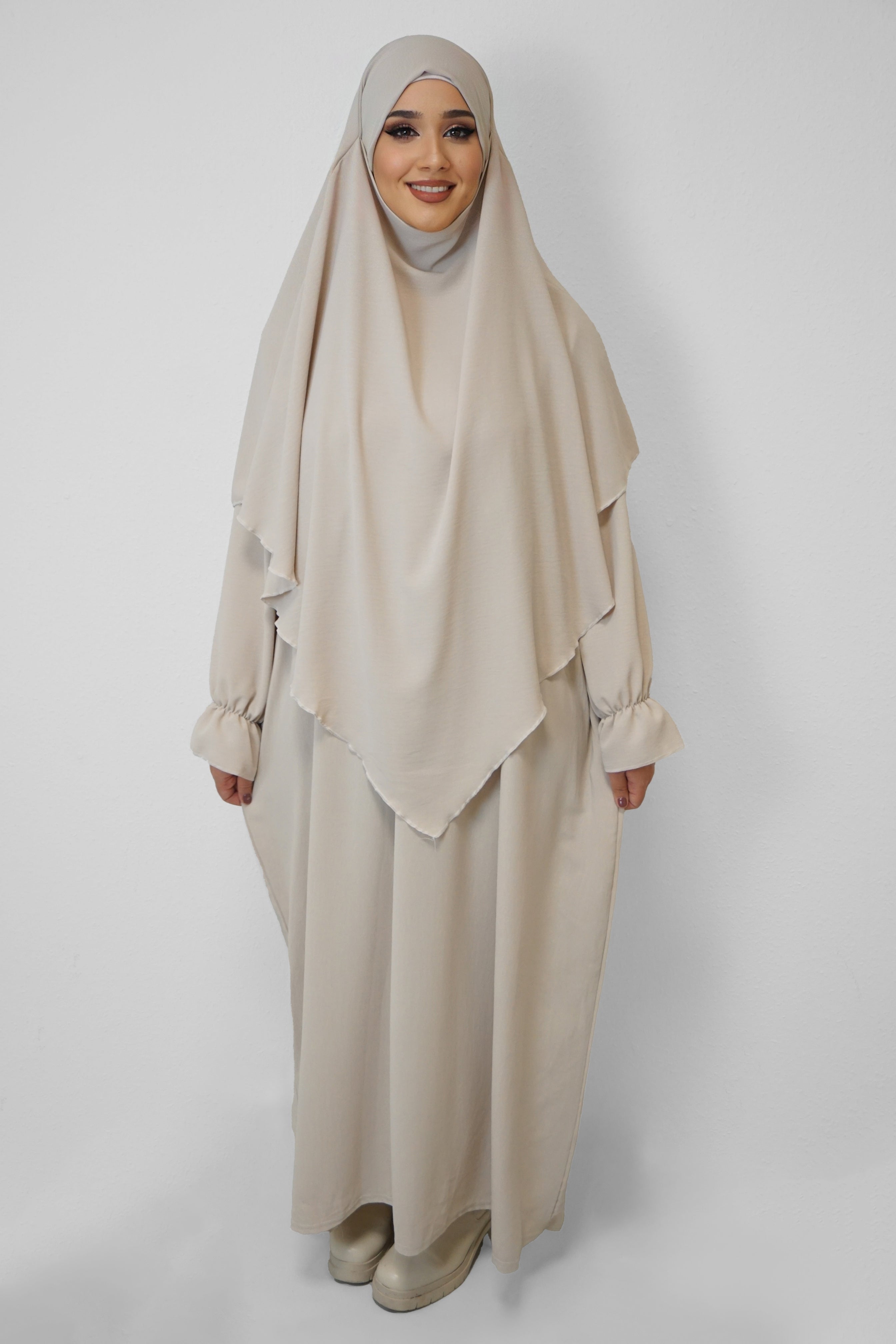 Jazz Khimar-Abaya Beige