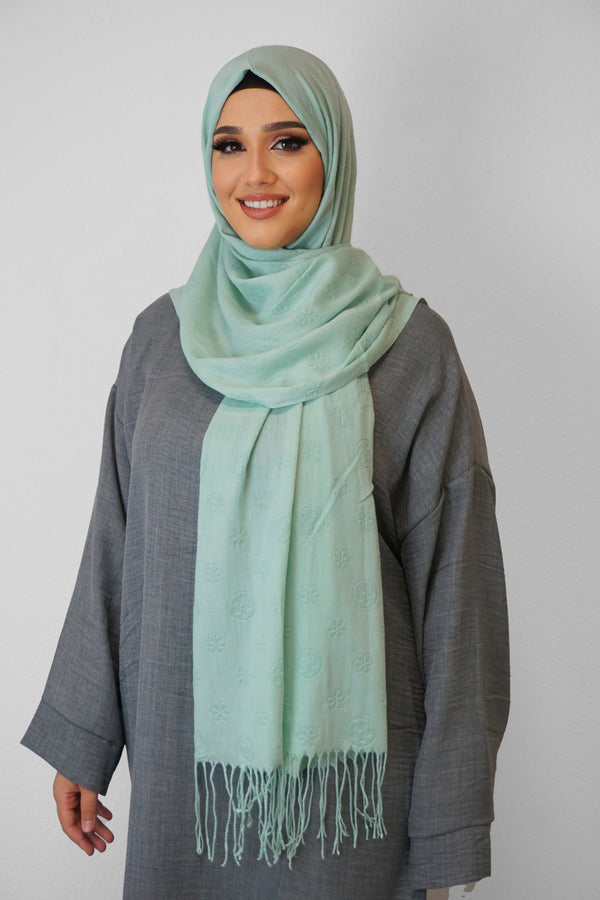 Baumwolle Hijab Zuhur Pistazie