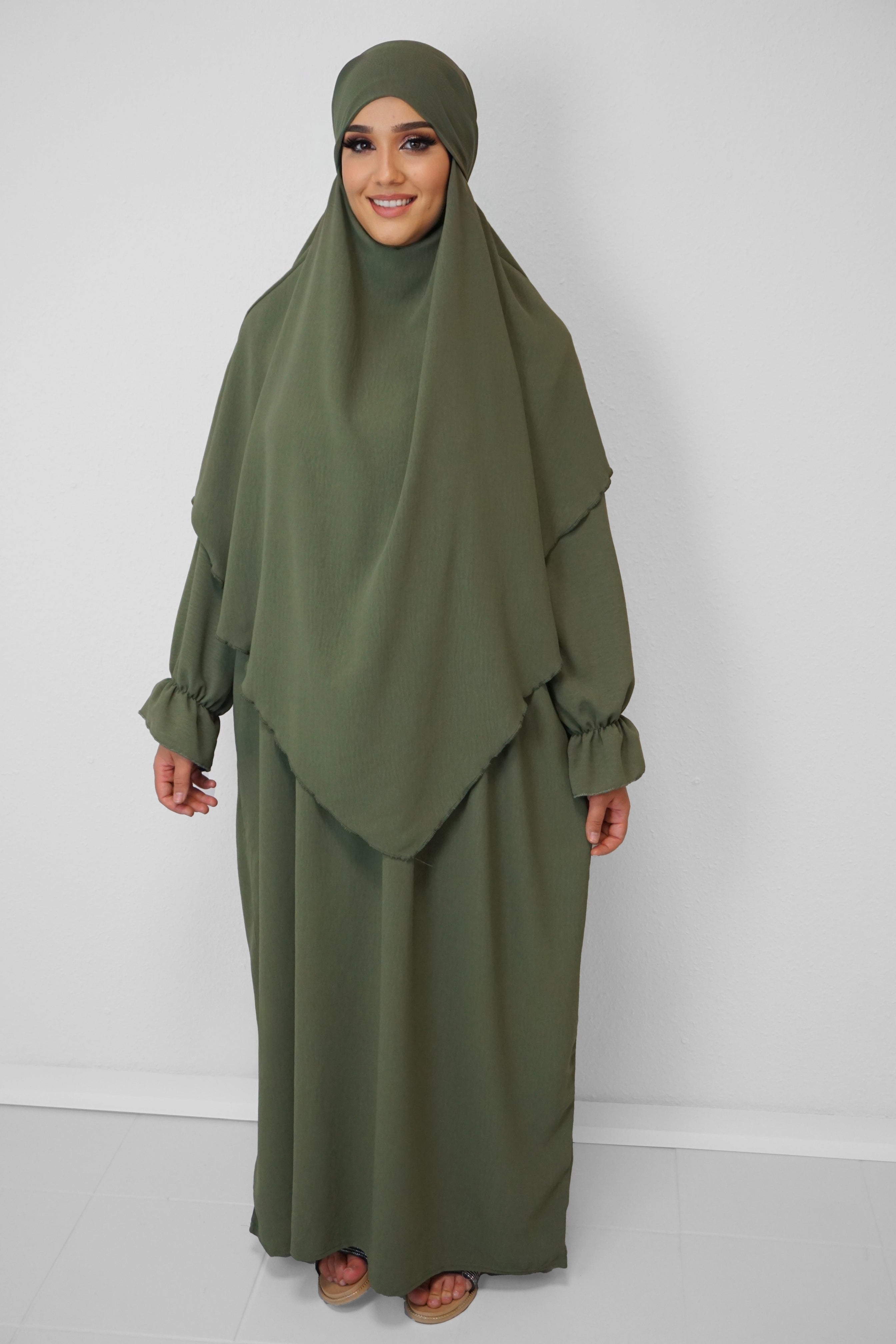 Jazz Khimar-Abaya Oliv