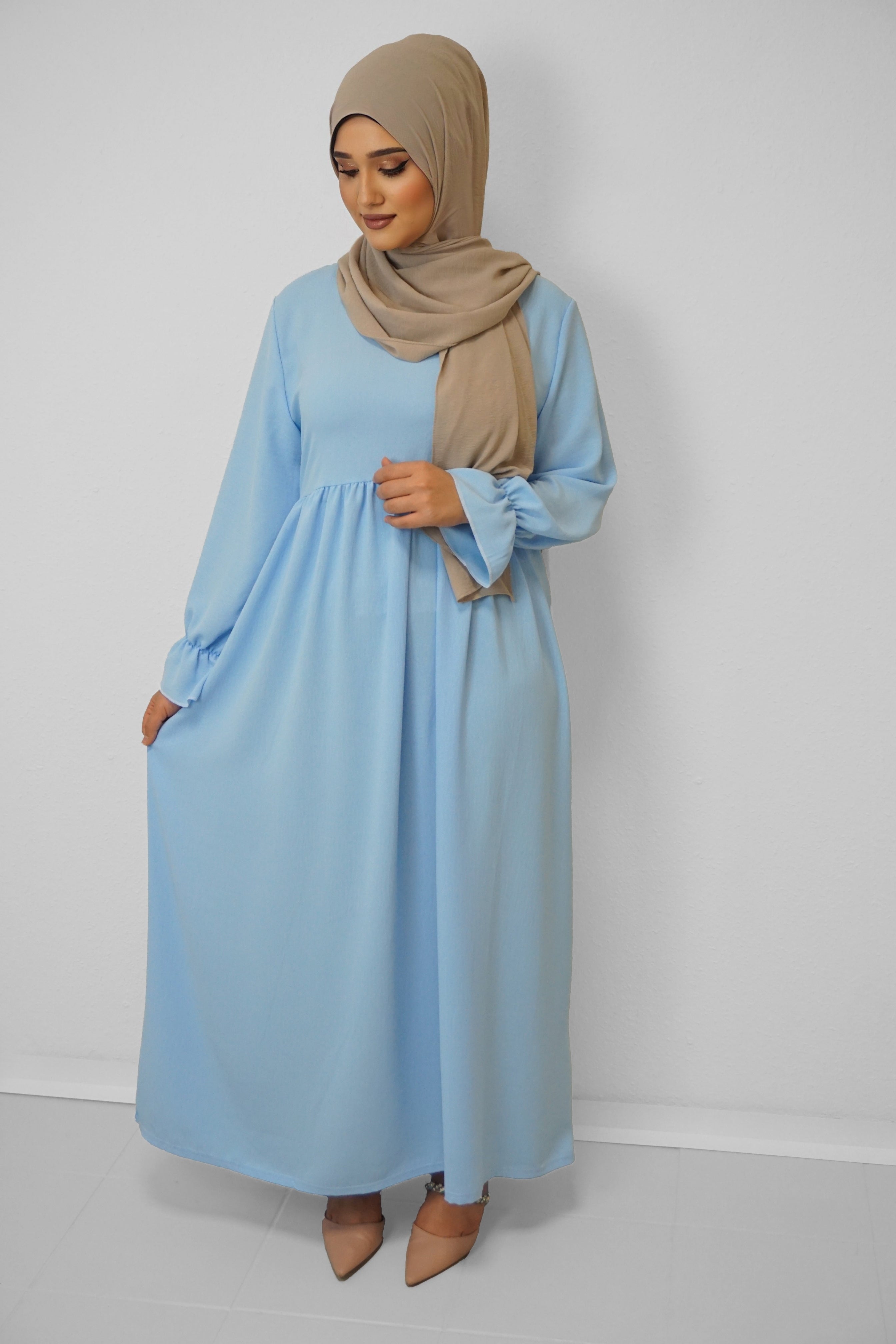 Jazz-Abaya Amna Wasserblau