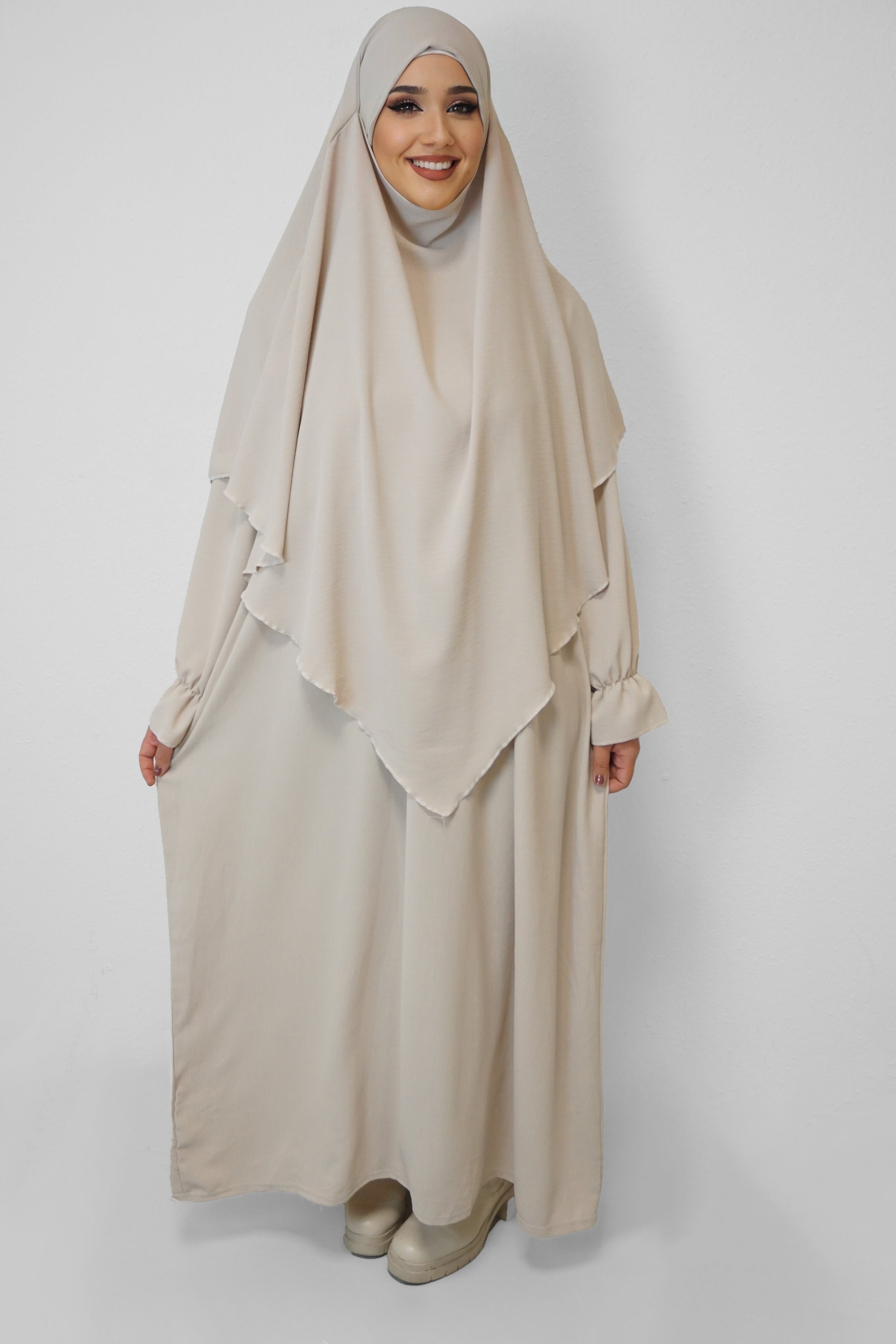 Jazz Khimar-Abaya Beige