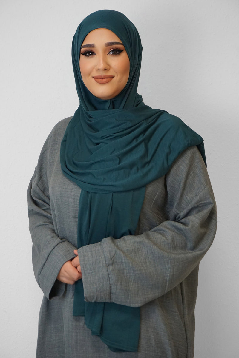 Premium Jersey Hijab Dunkeltürkis
