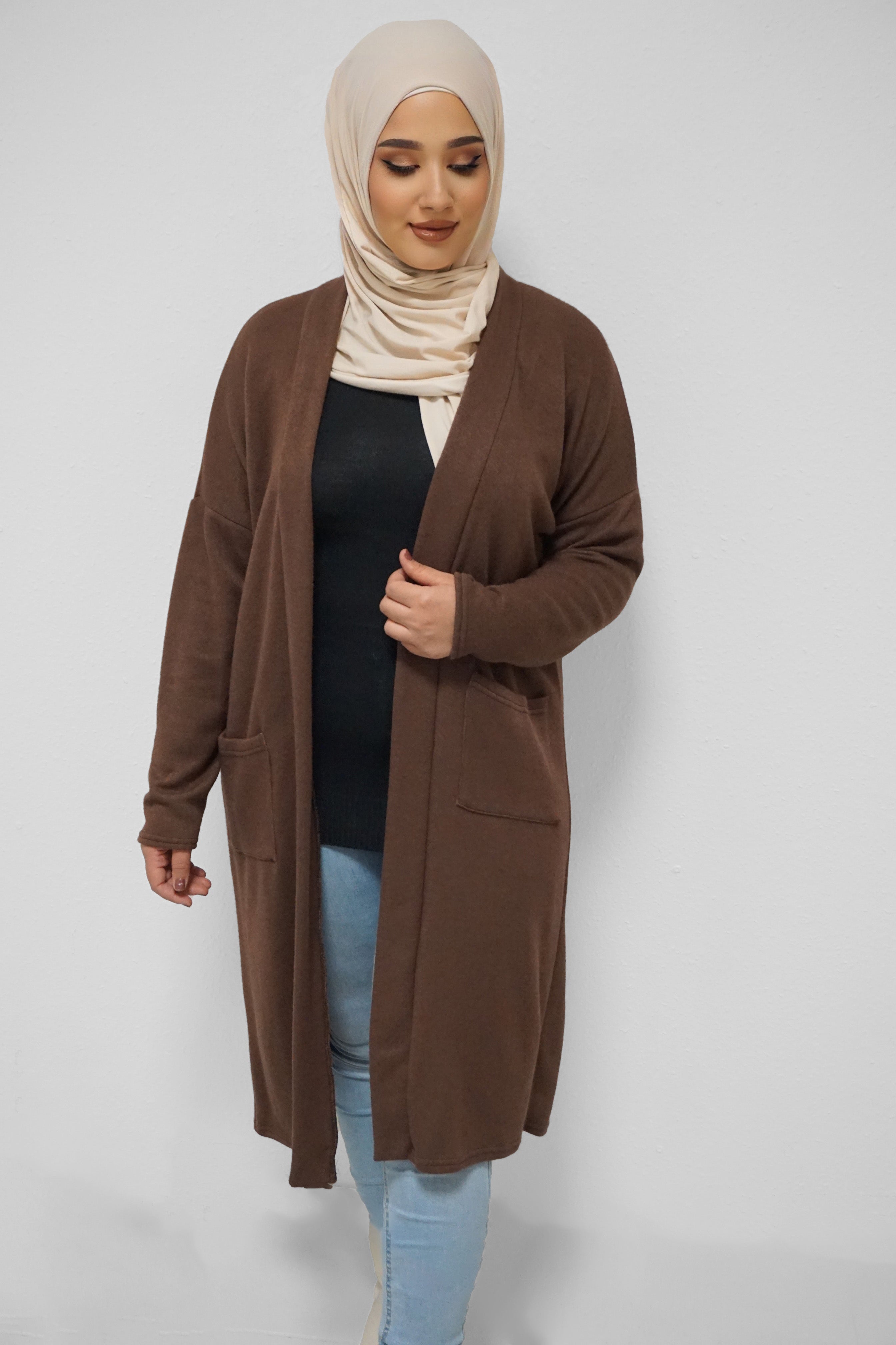 Feinstrick-Cardigan Saira Braun