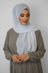 Chiffon Diamond Hijab Weiss