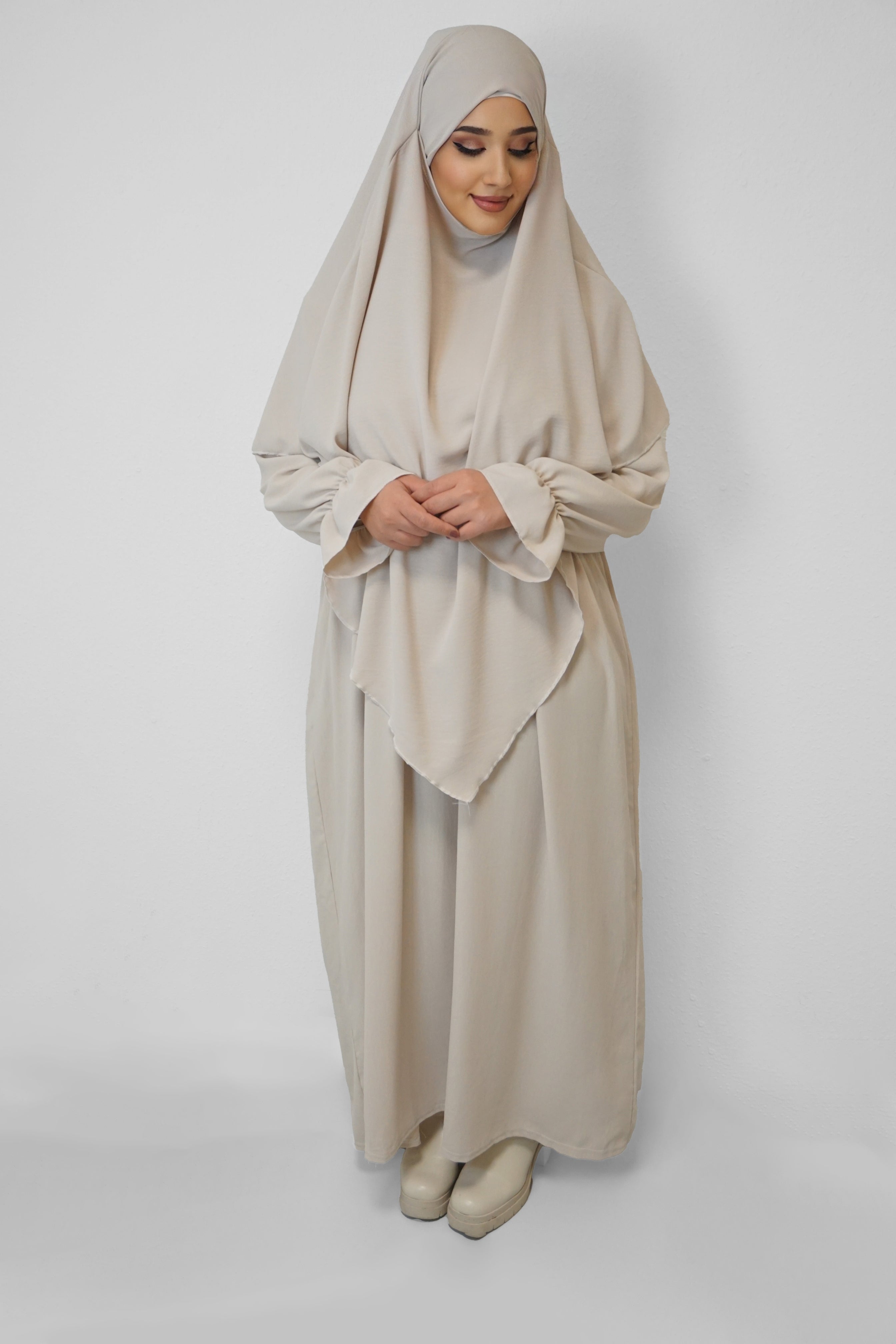 Jazz Khimar-Abaya Beige