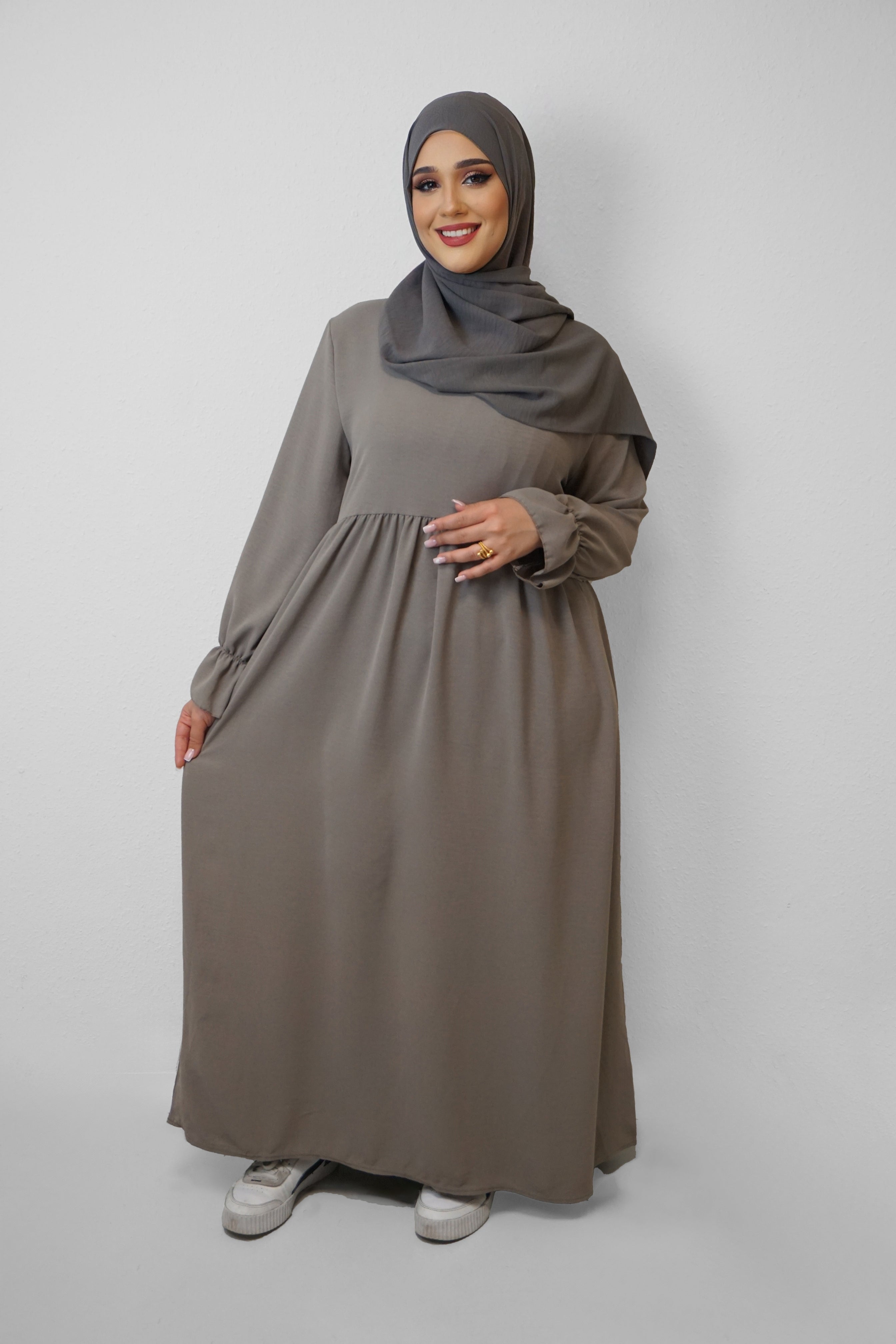 Jazz-Abaya Amna Taupe