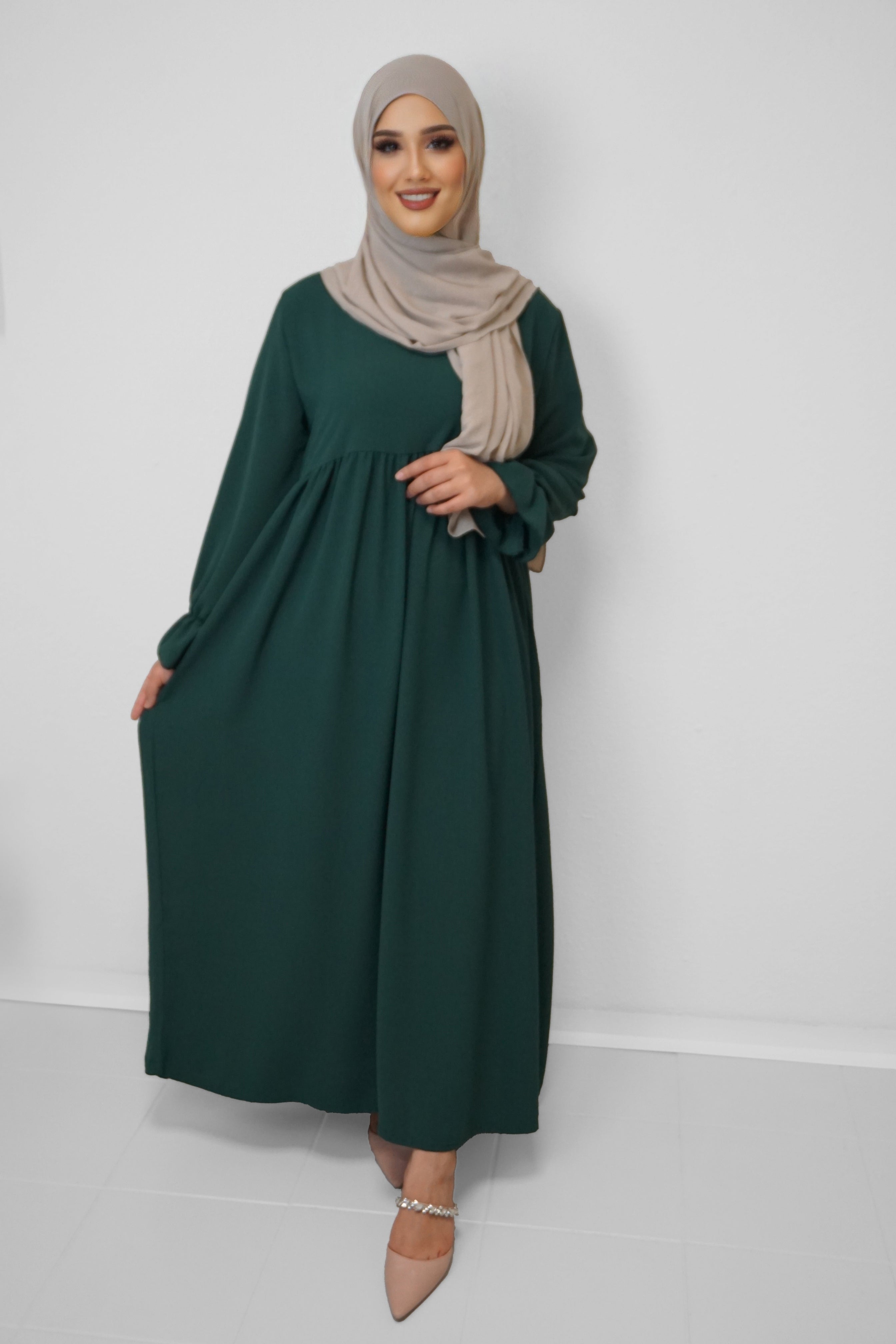 Jazz-Abaya Amna Dunkelgrün