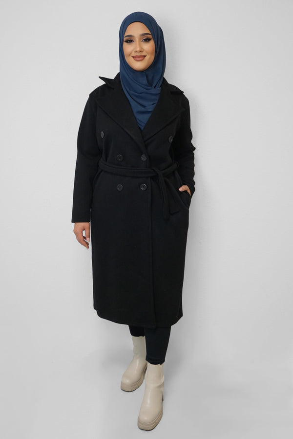 Maxi-Mantel Delara Schwarz