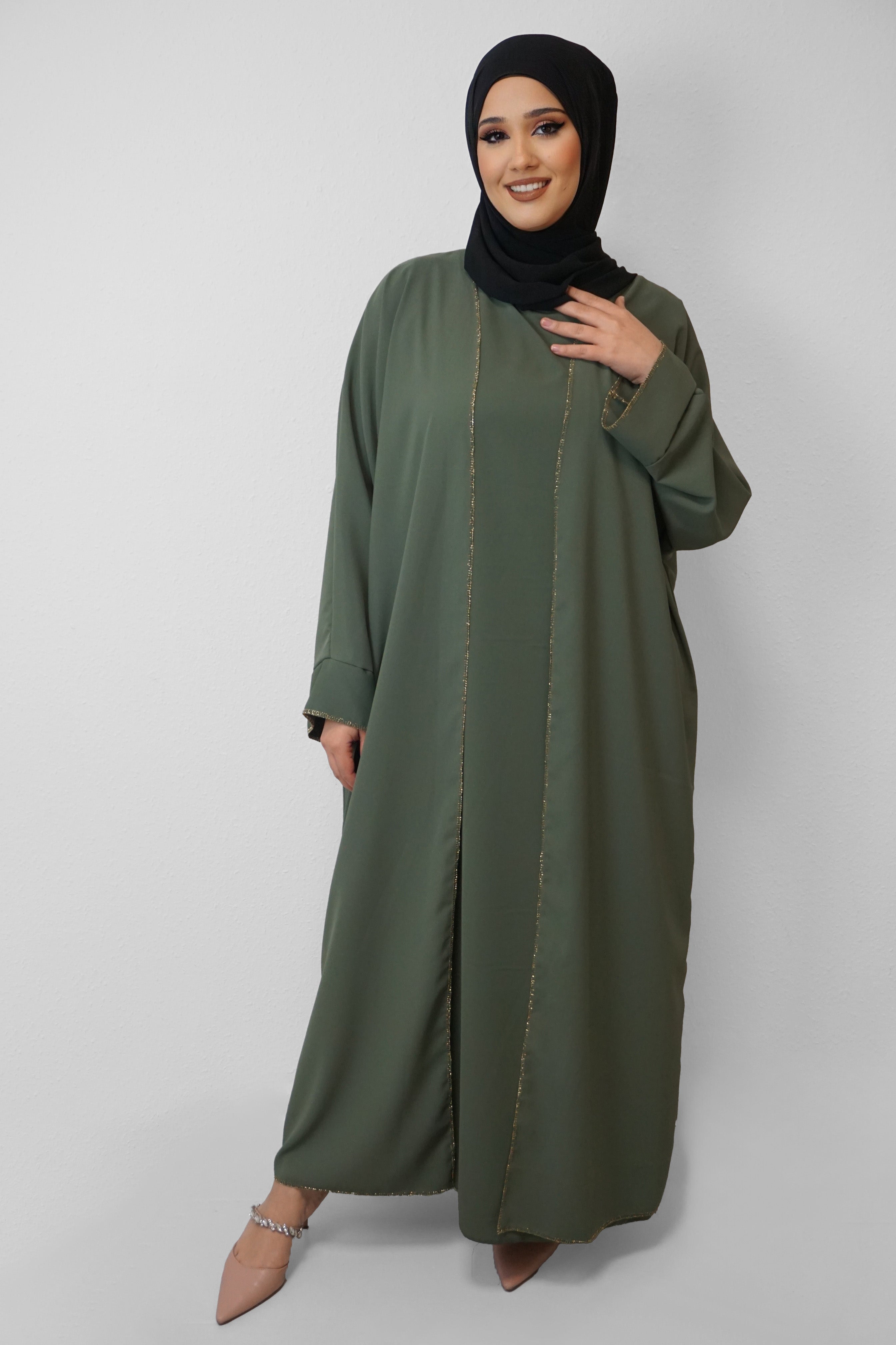 Zwei-Teiler Abaya Saddaya Grün