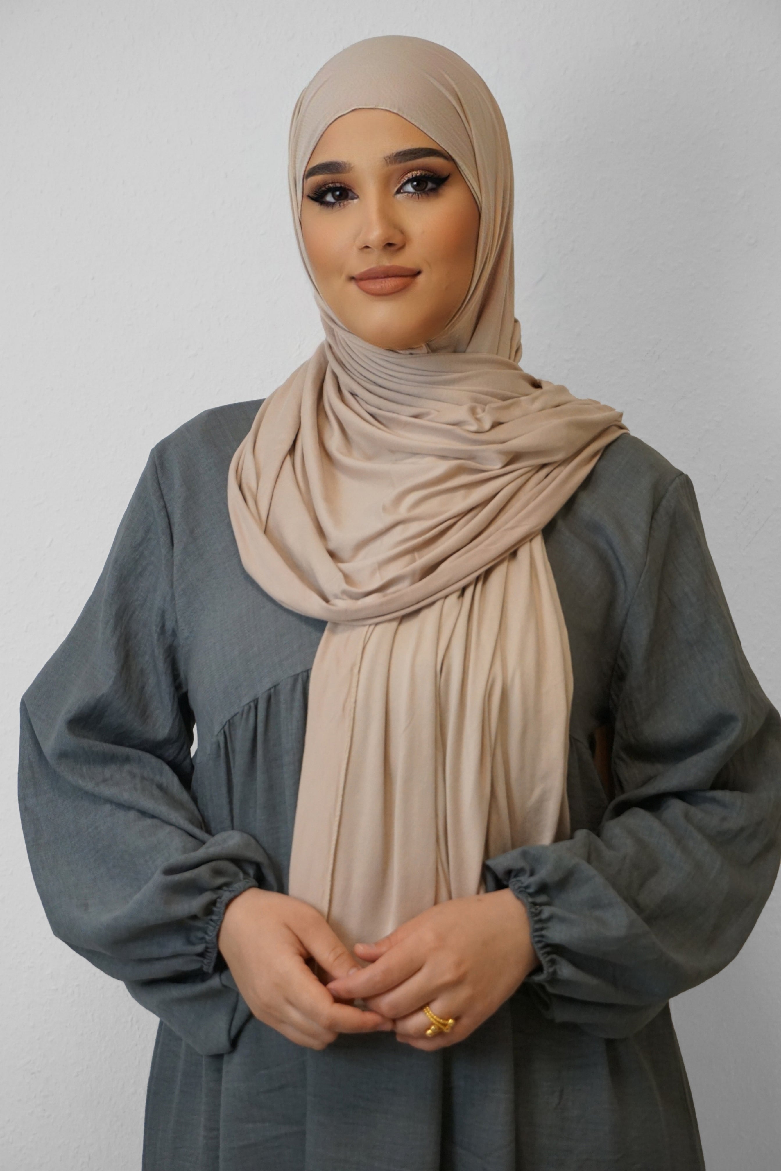 Jersey XL Hijab Beige 2