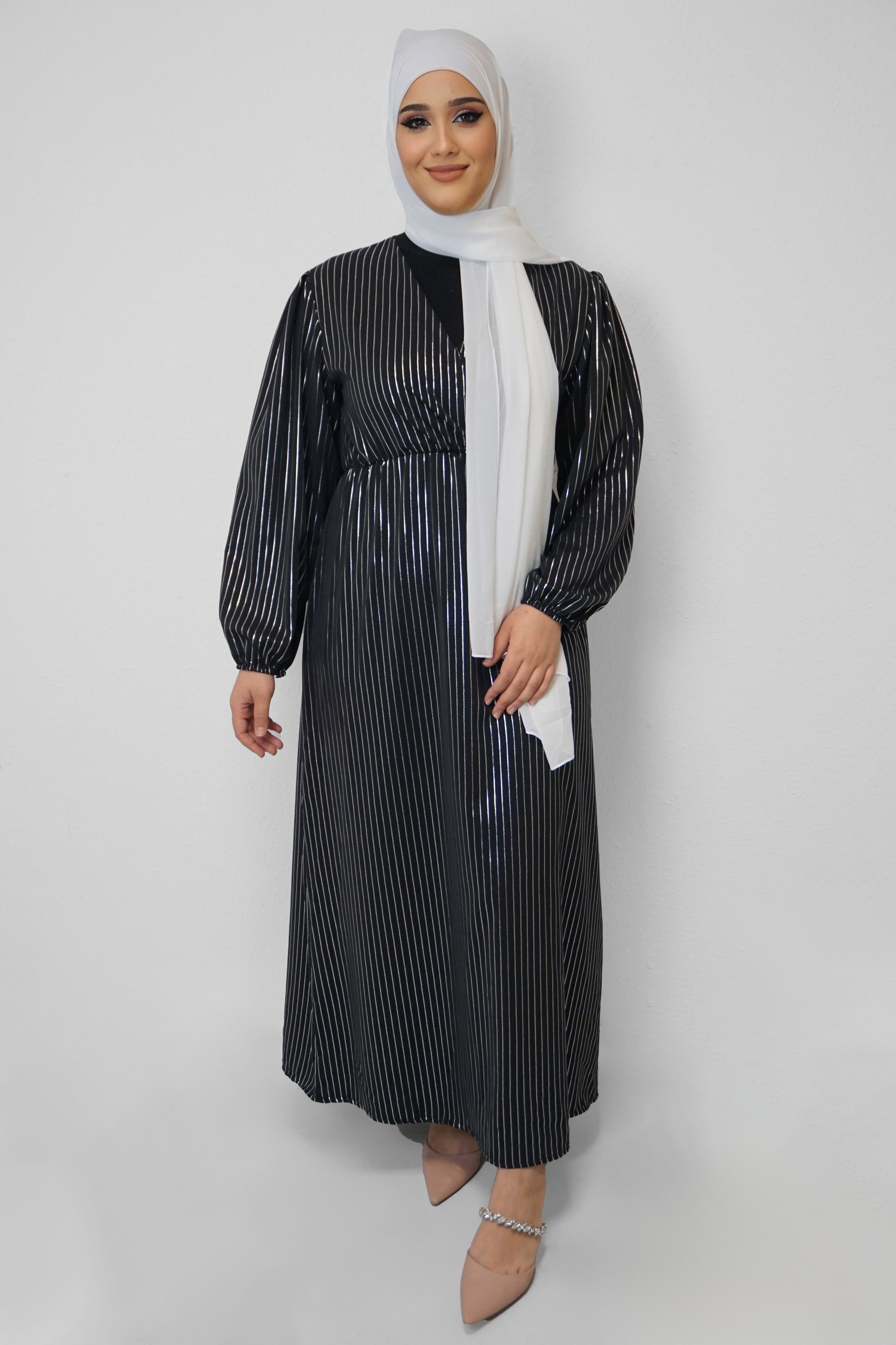 Abaya Ilham Schwarz