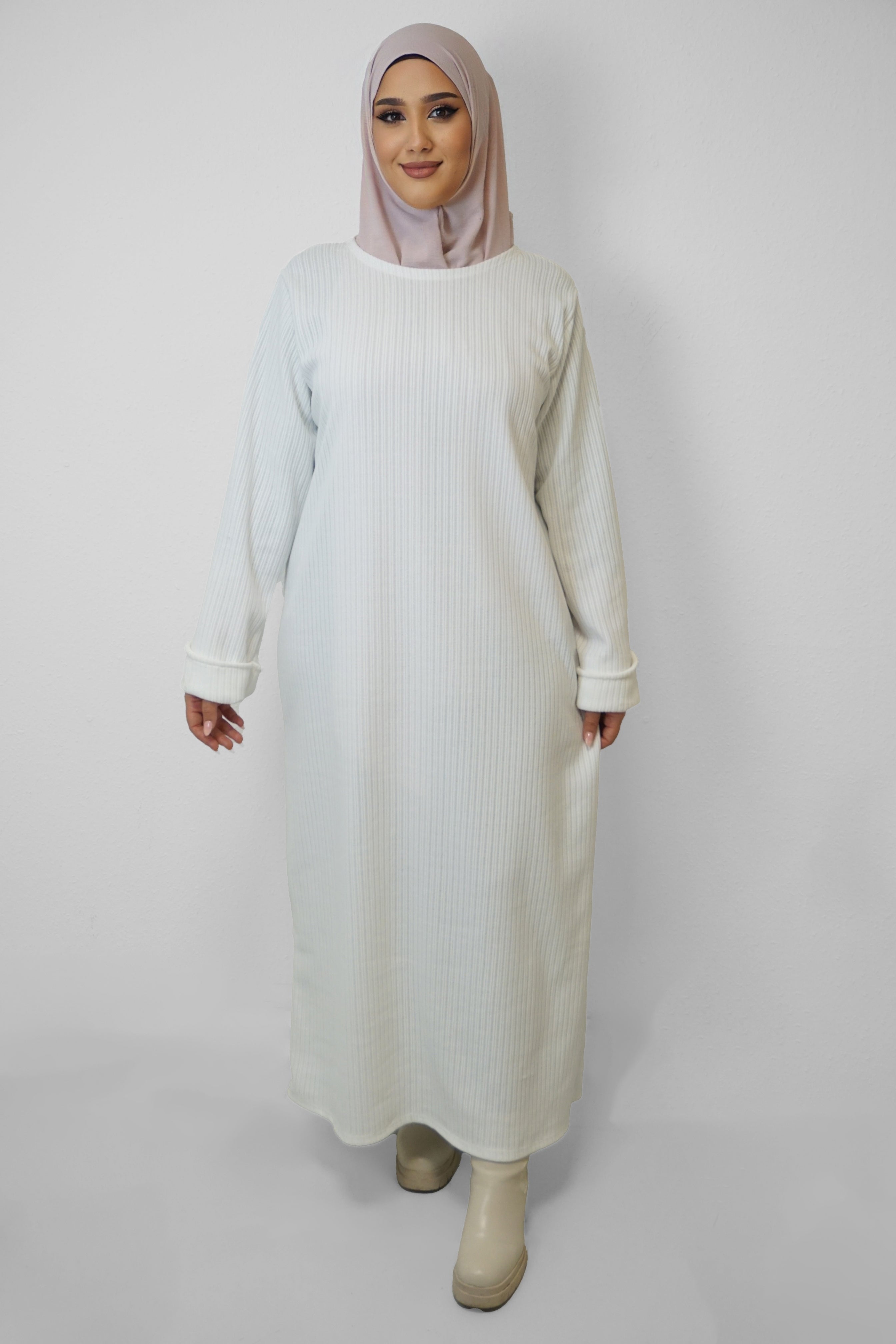 Cord Kleid Nada Weiss