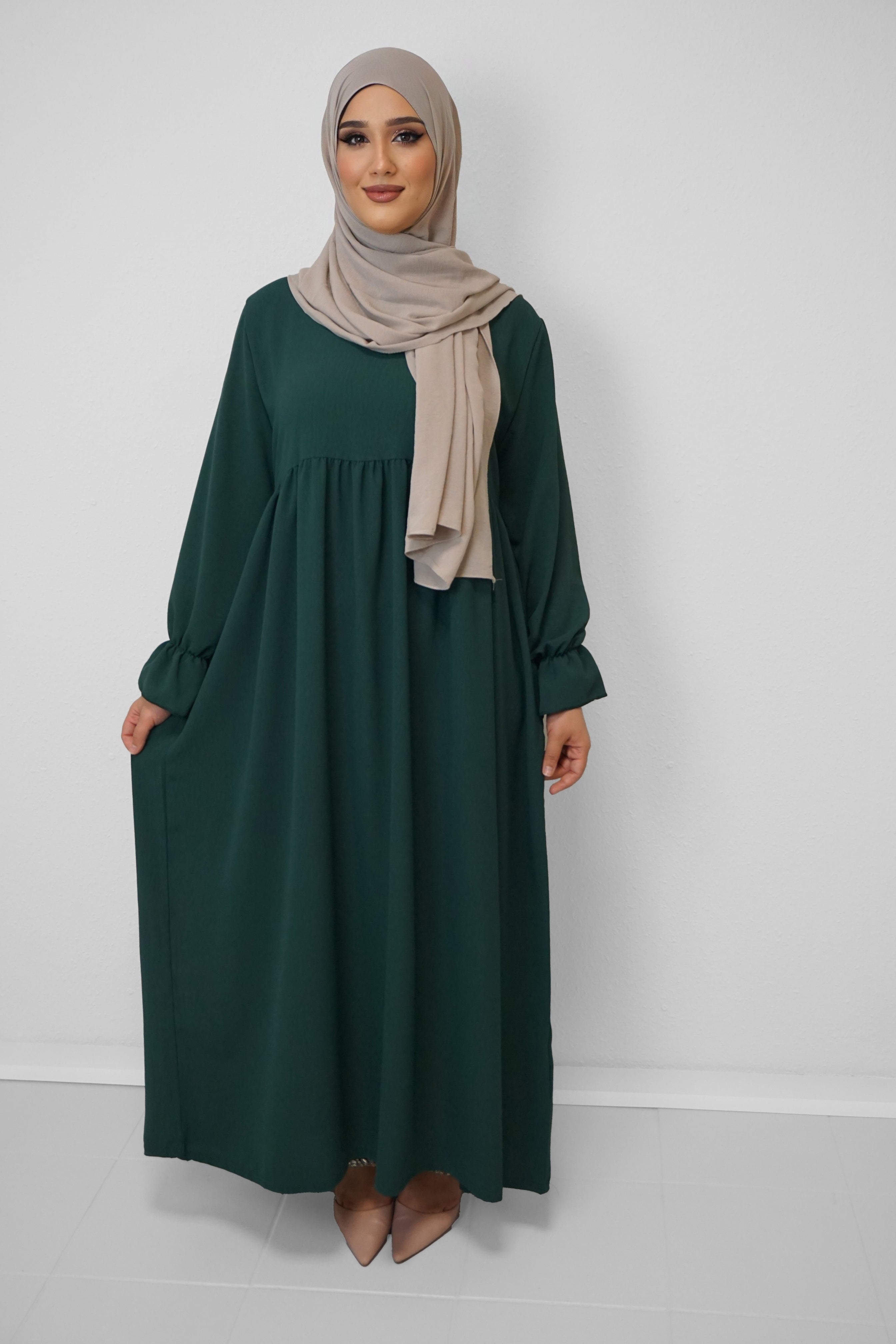 Jazz-Abaya Amna Dunkelgrün