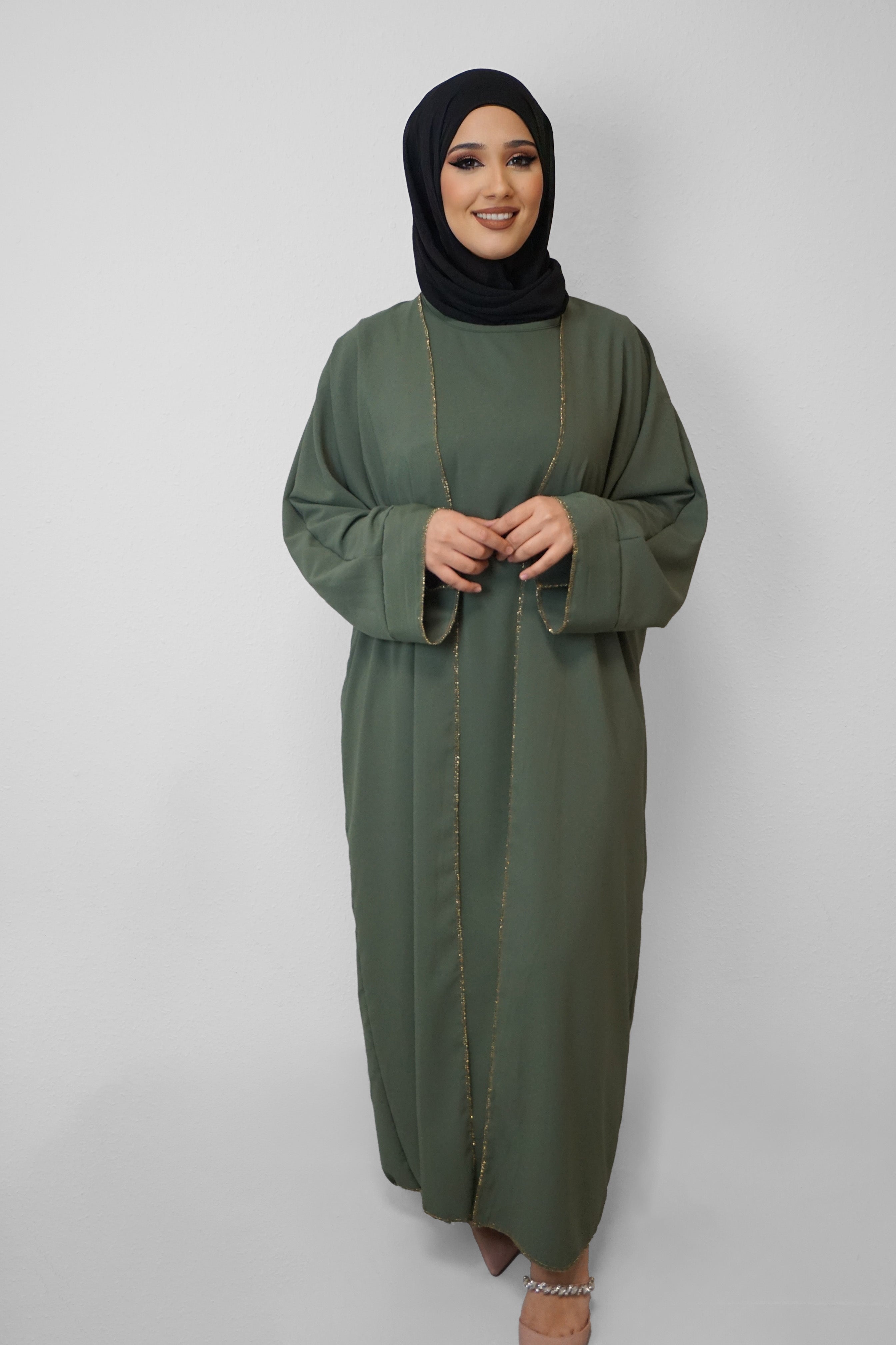 Zwei-Teiler Abaya Saddaya Grün