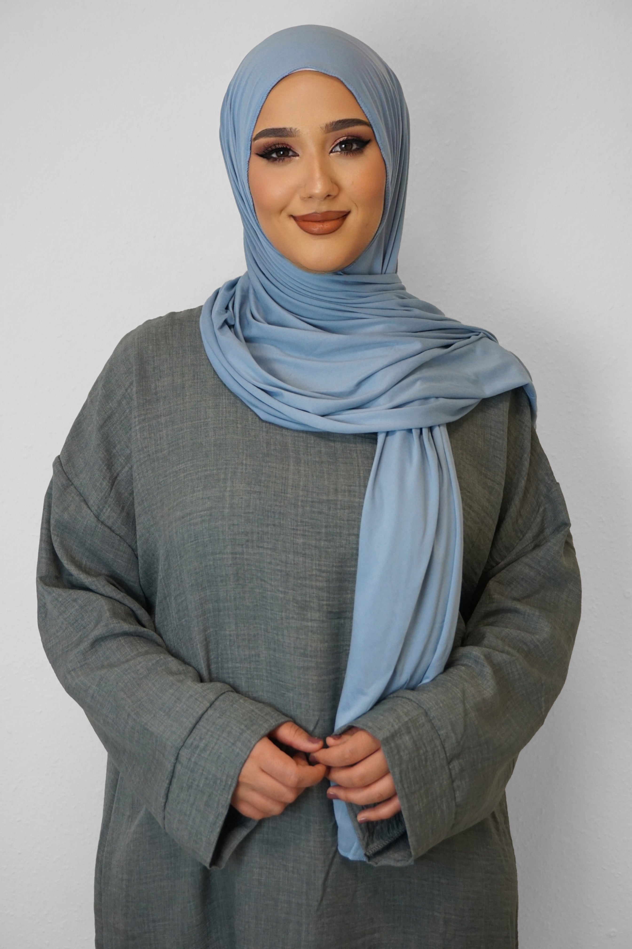 Jersey XL Hijab Himmelblau