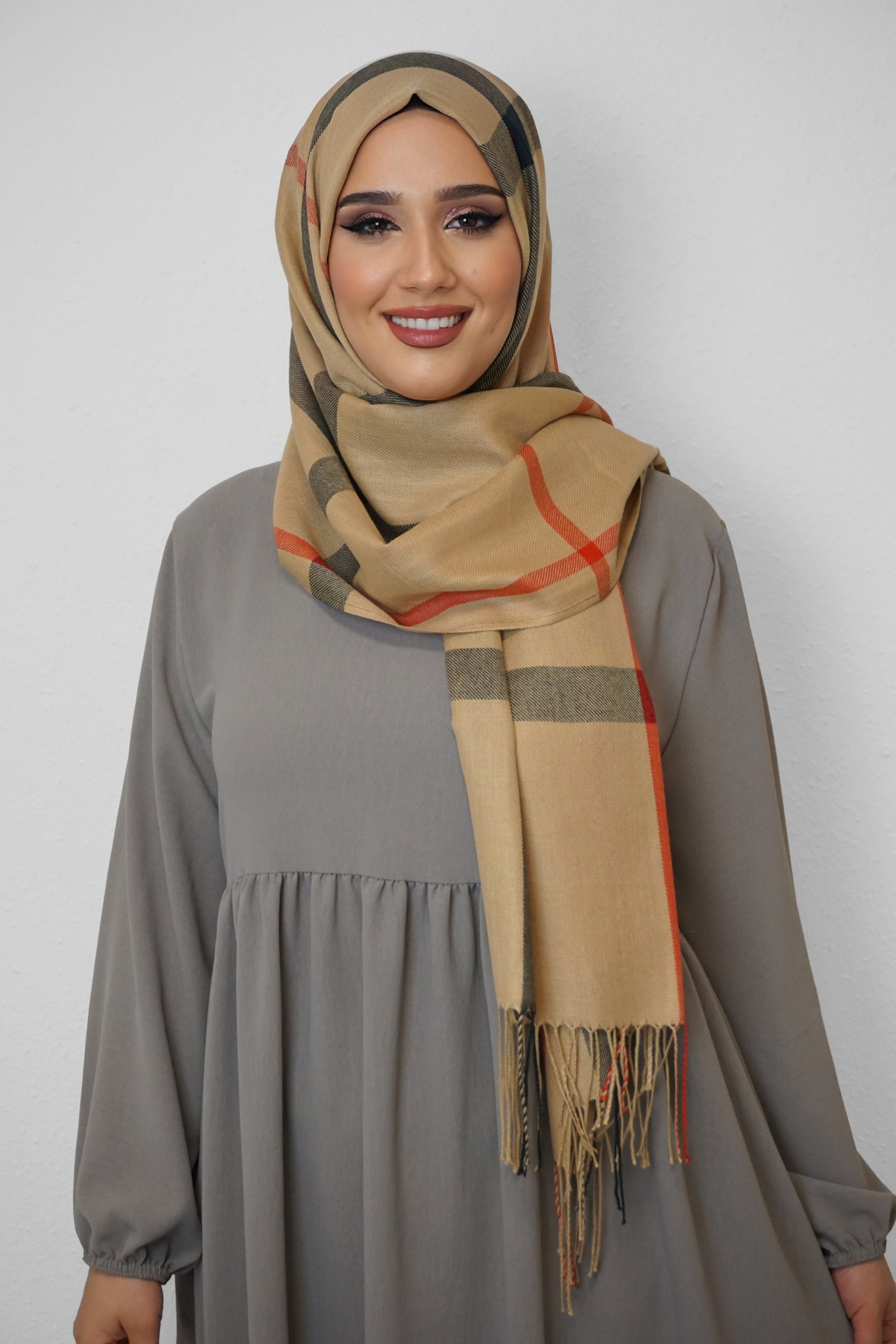 Baumwolle Hijab Aziza Beige