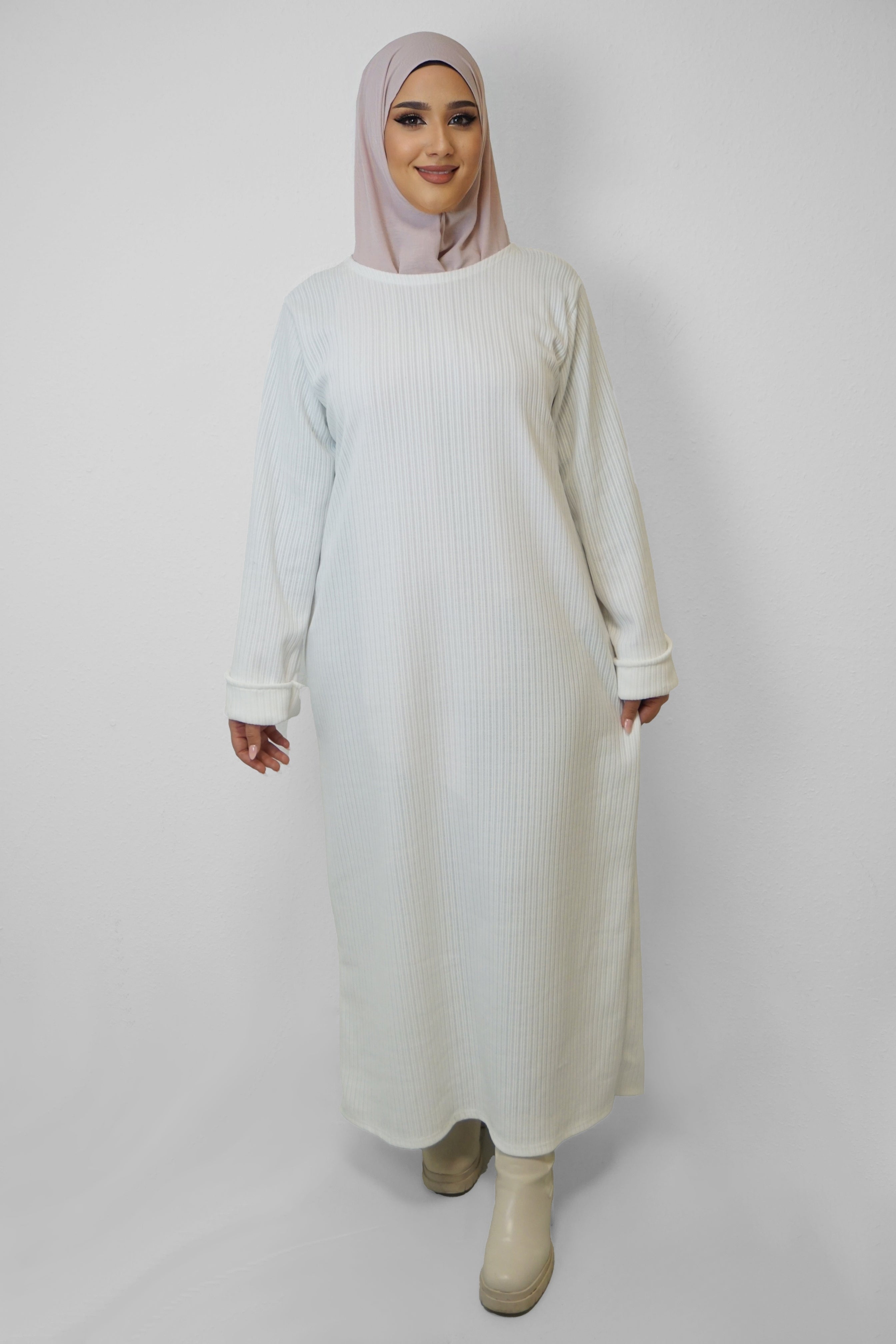 Cord Kleid Nada Weiss