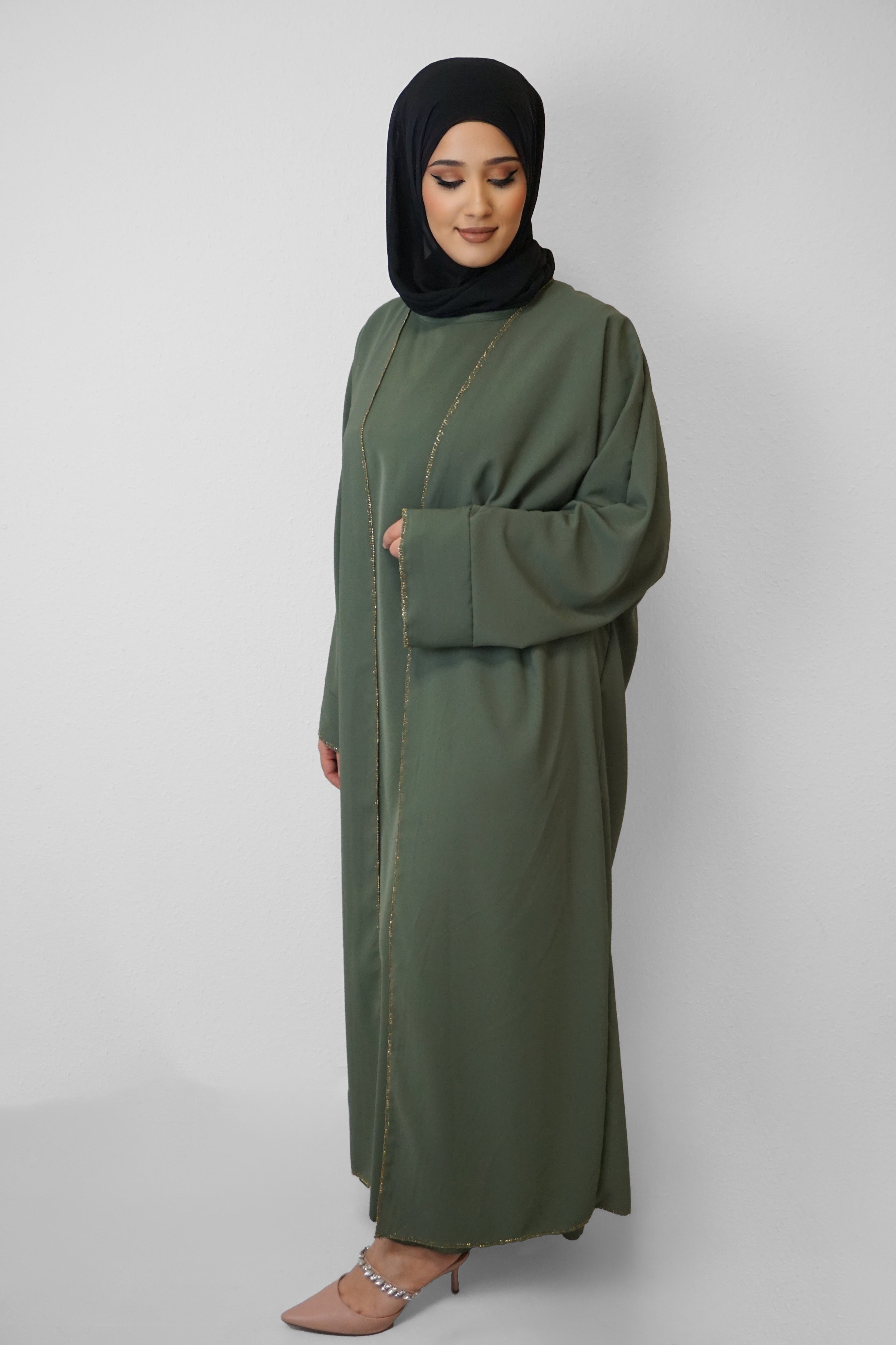 Zwei-Teiler Abaya Saddaya Grün