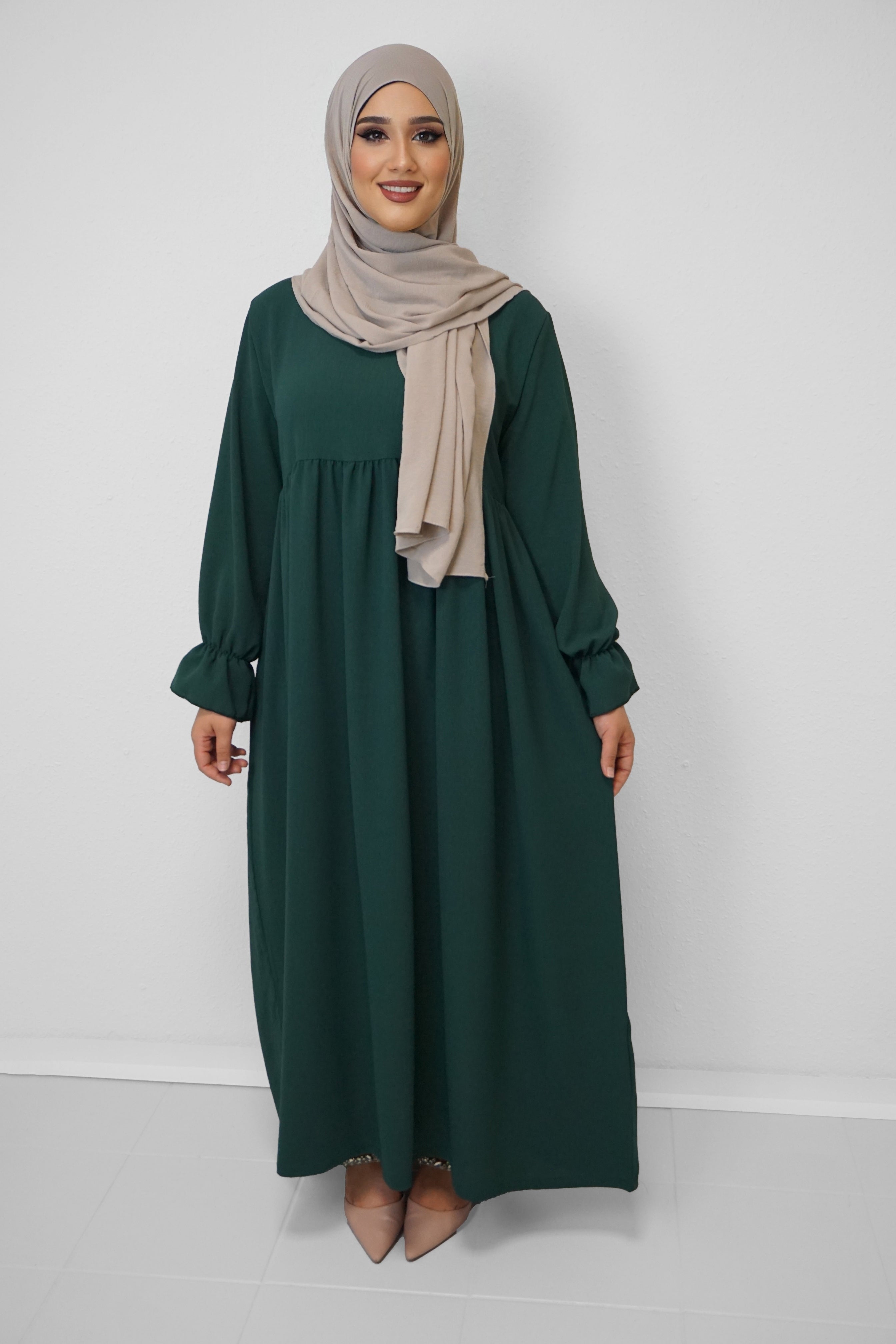 Jazz-Abaya Amna Dunkelgrün