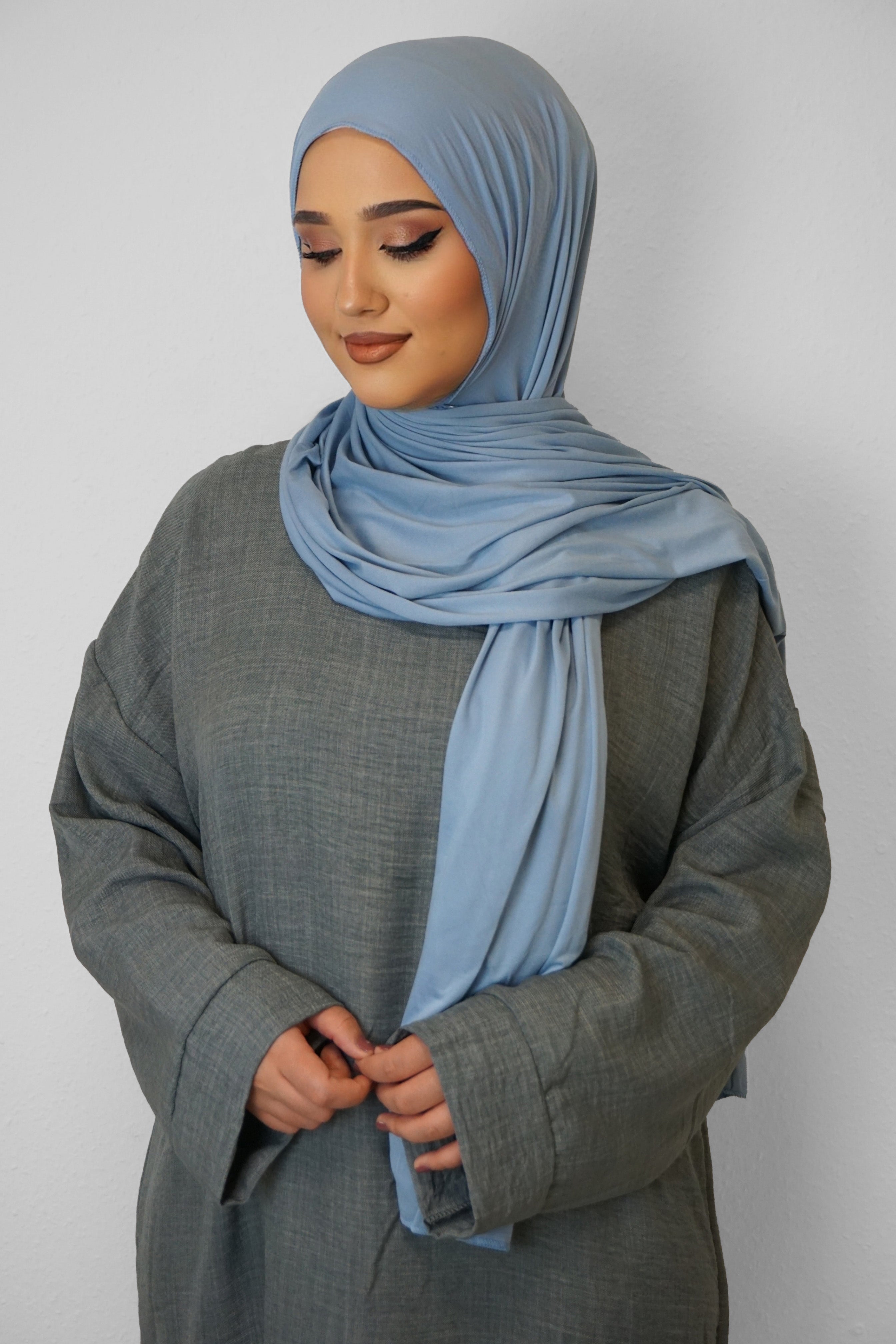 Jersey XL Hijab Himmelblau