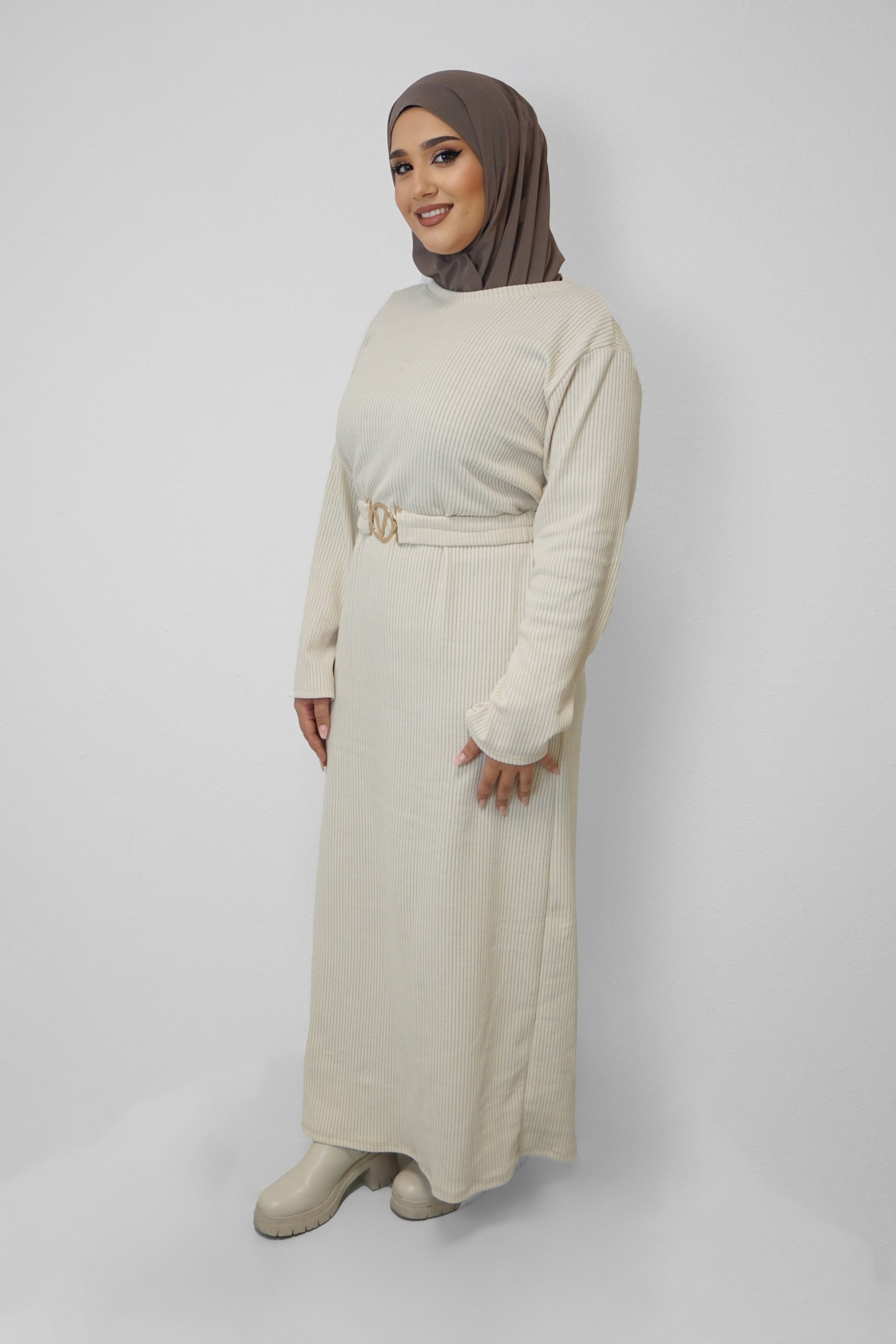 Cord Kleid Golnaz Beige