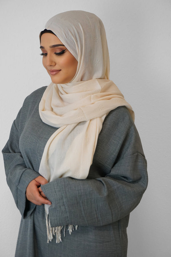 Baumwolle Hijab Zuhur Beige