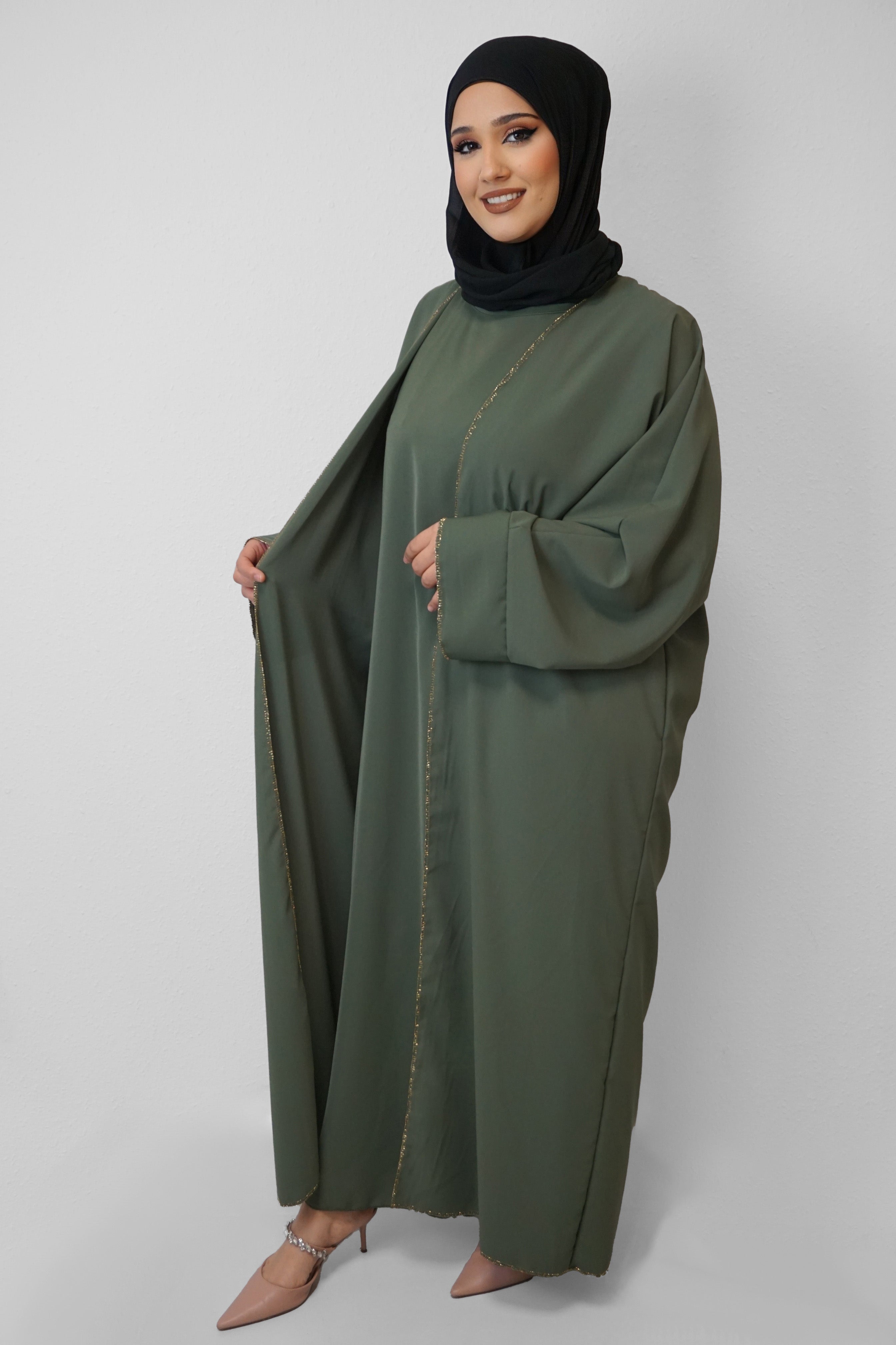 Zwei-Teiler Abaya Saddaya Grün