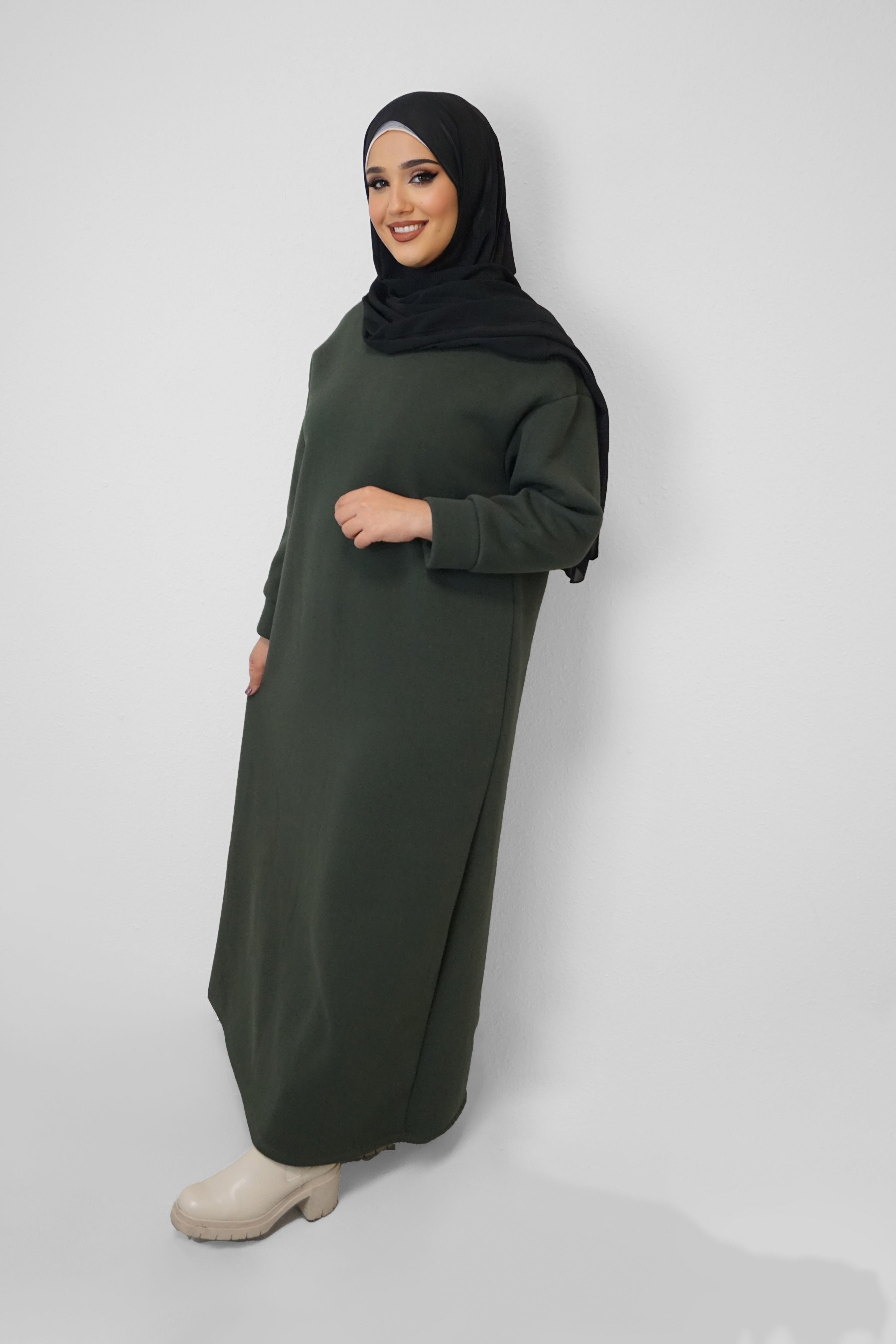 Hoodie-Kleid Maliha Grün