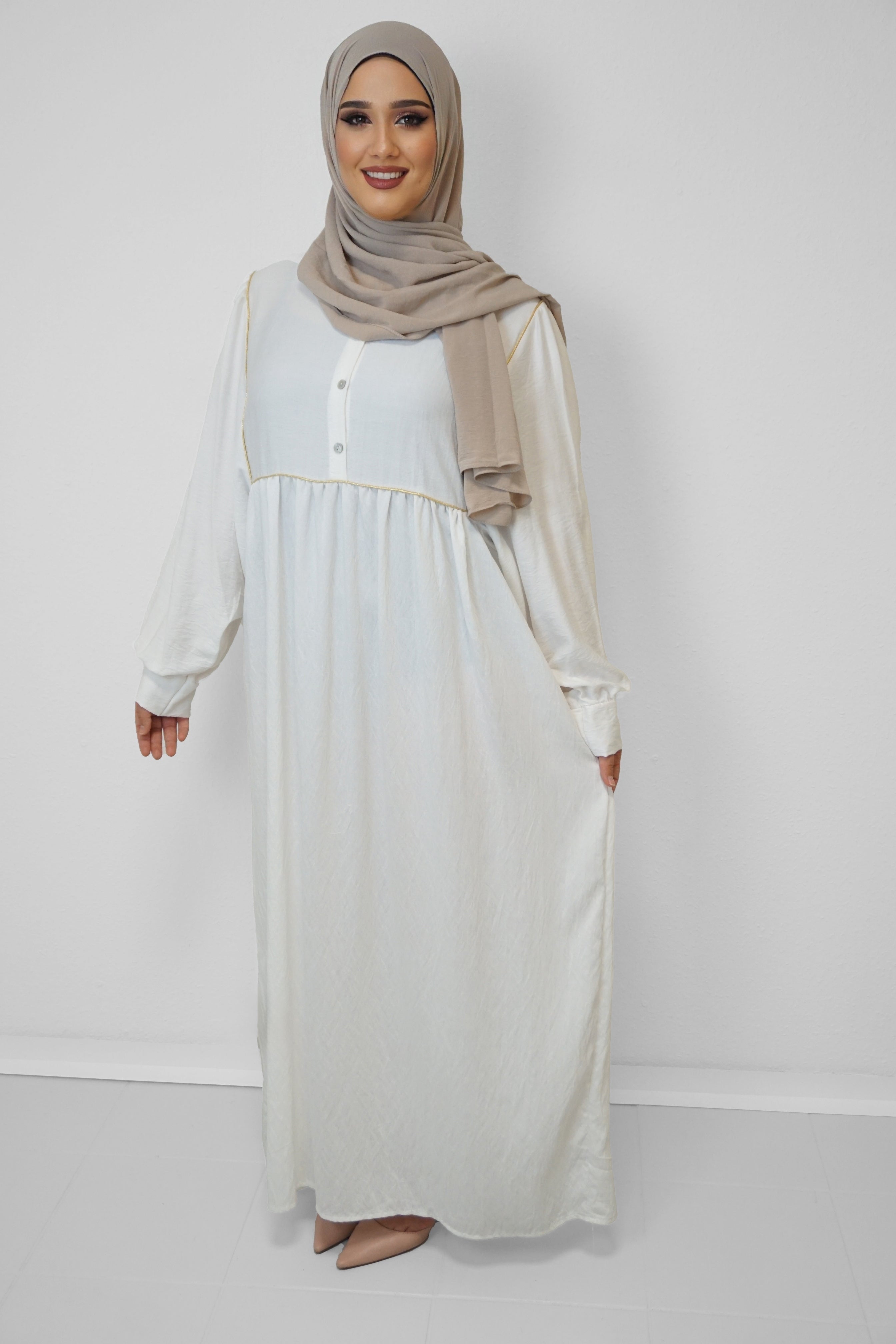 Abaya Mali Weiss