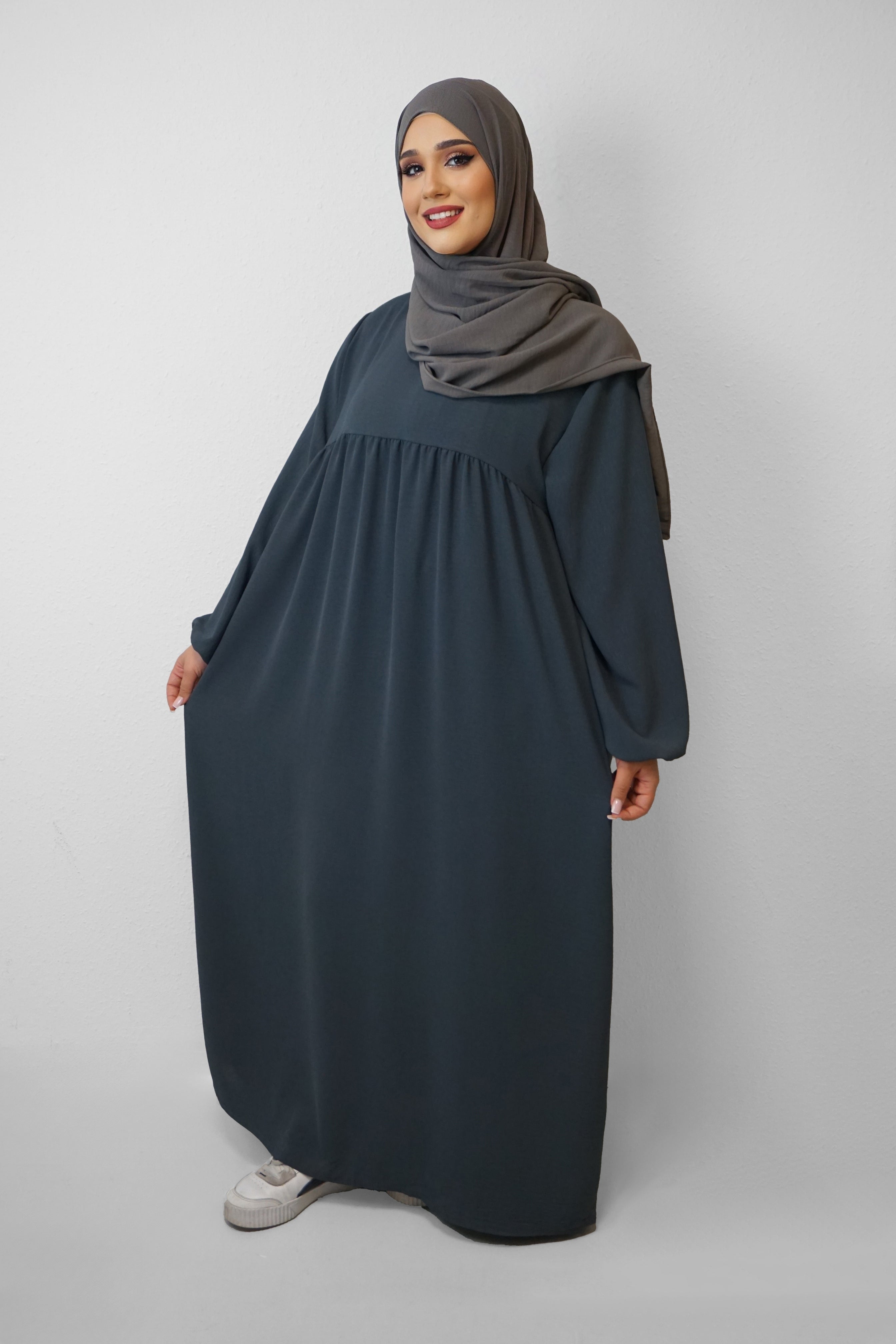 Abaya Faryal Dunkelgrau