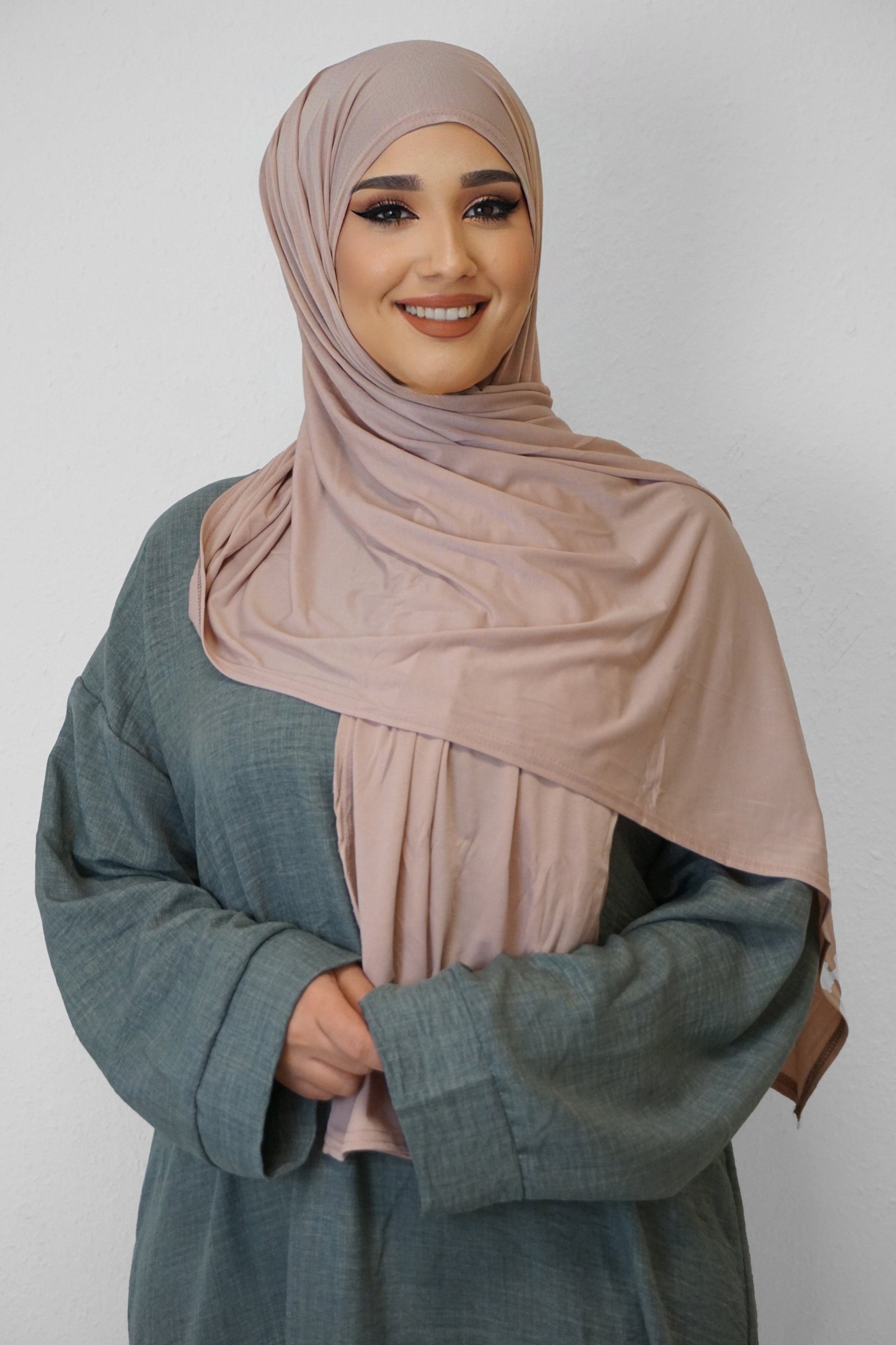 Premium Jersey Hijab Karamellbeige