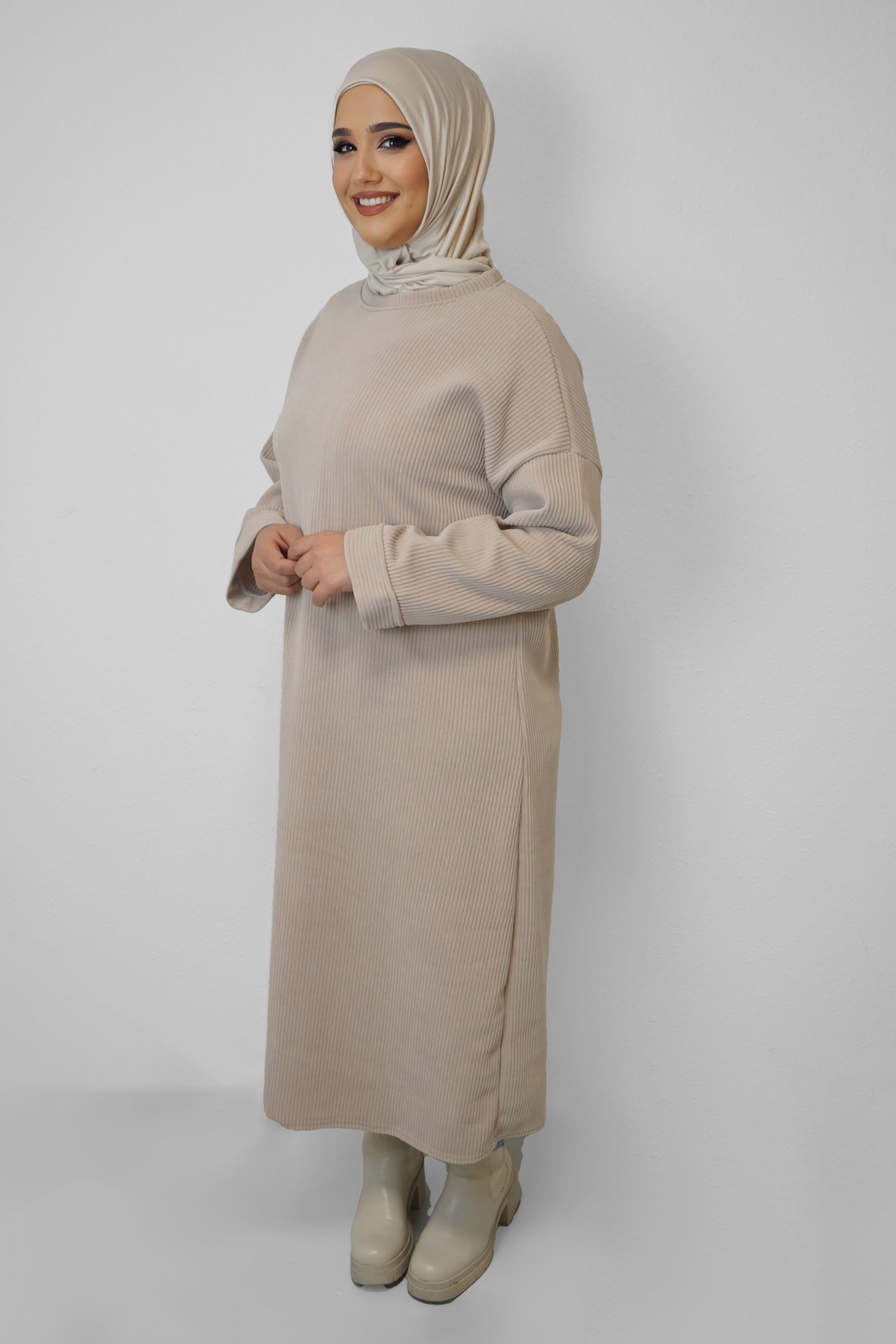 Cord Kleid Dunja Beige