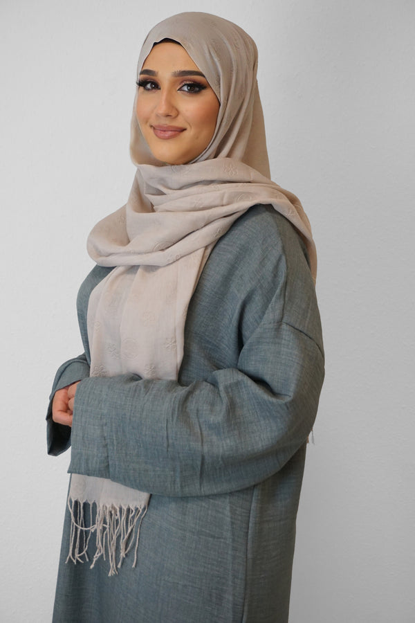 Baumwolle Hijab Zuhur Taupe