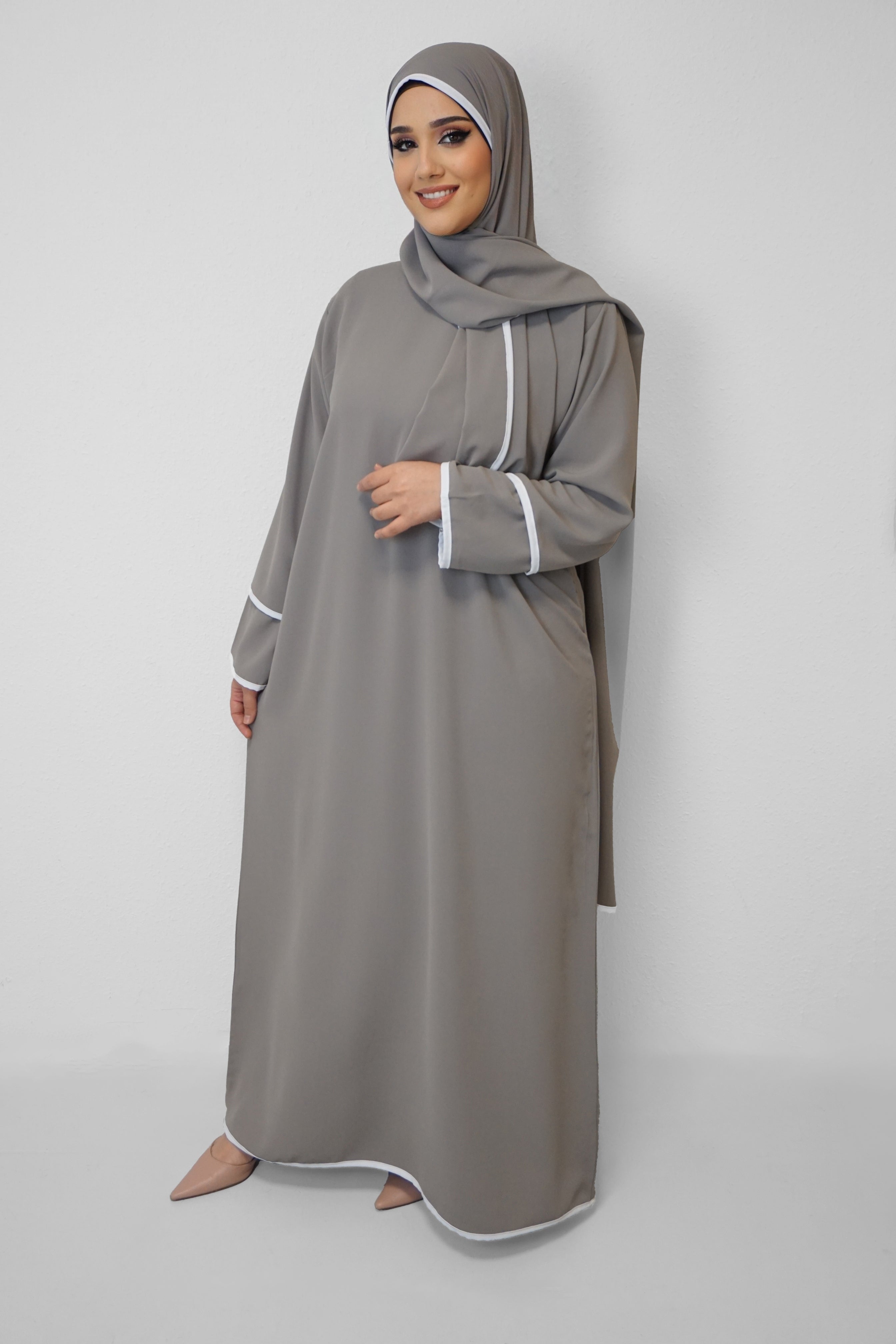 Abaya Kahleda Grau