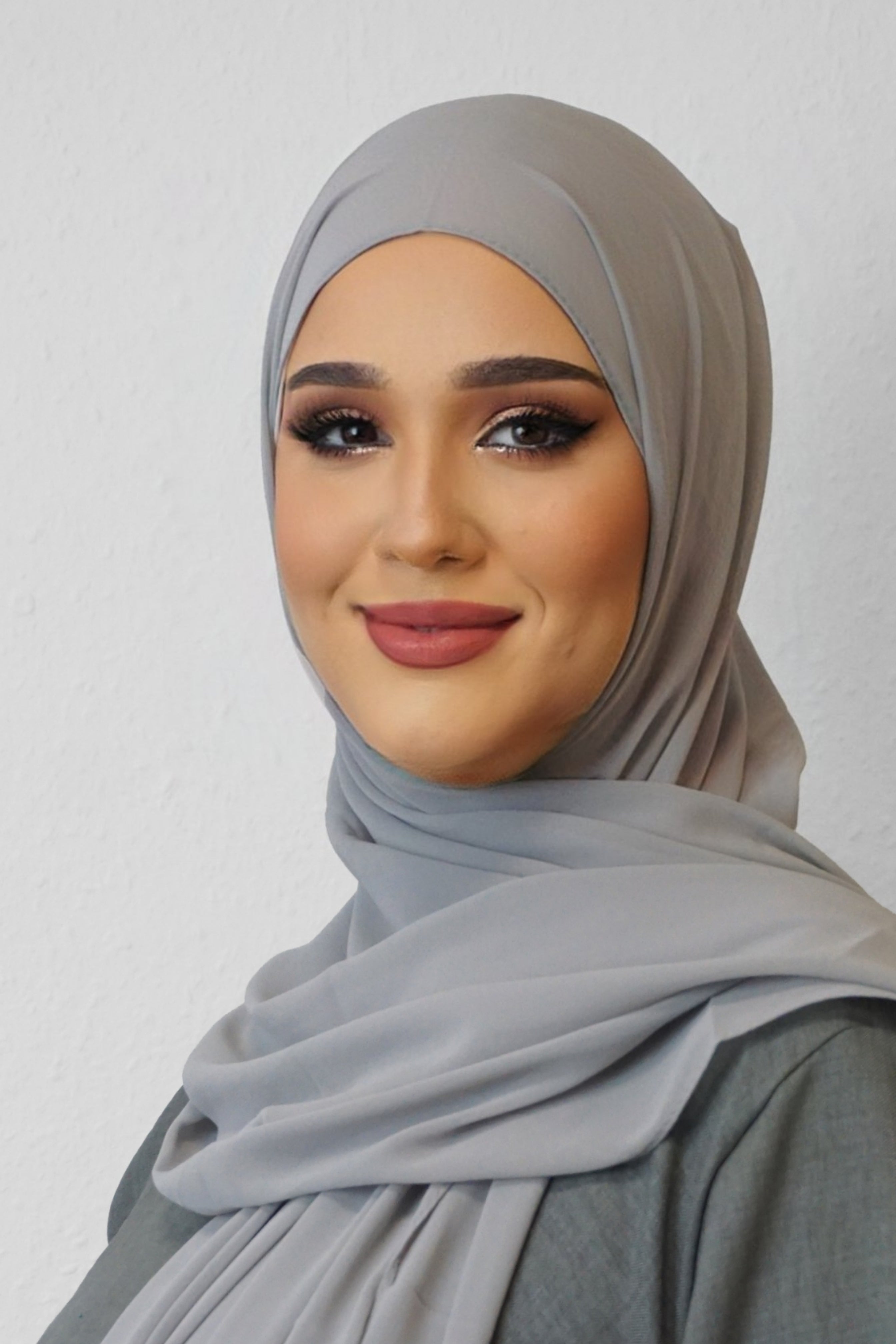 Chiffon XL Hijab Grau