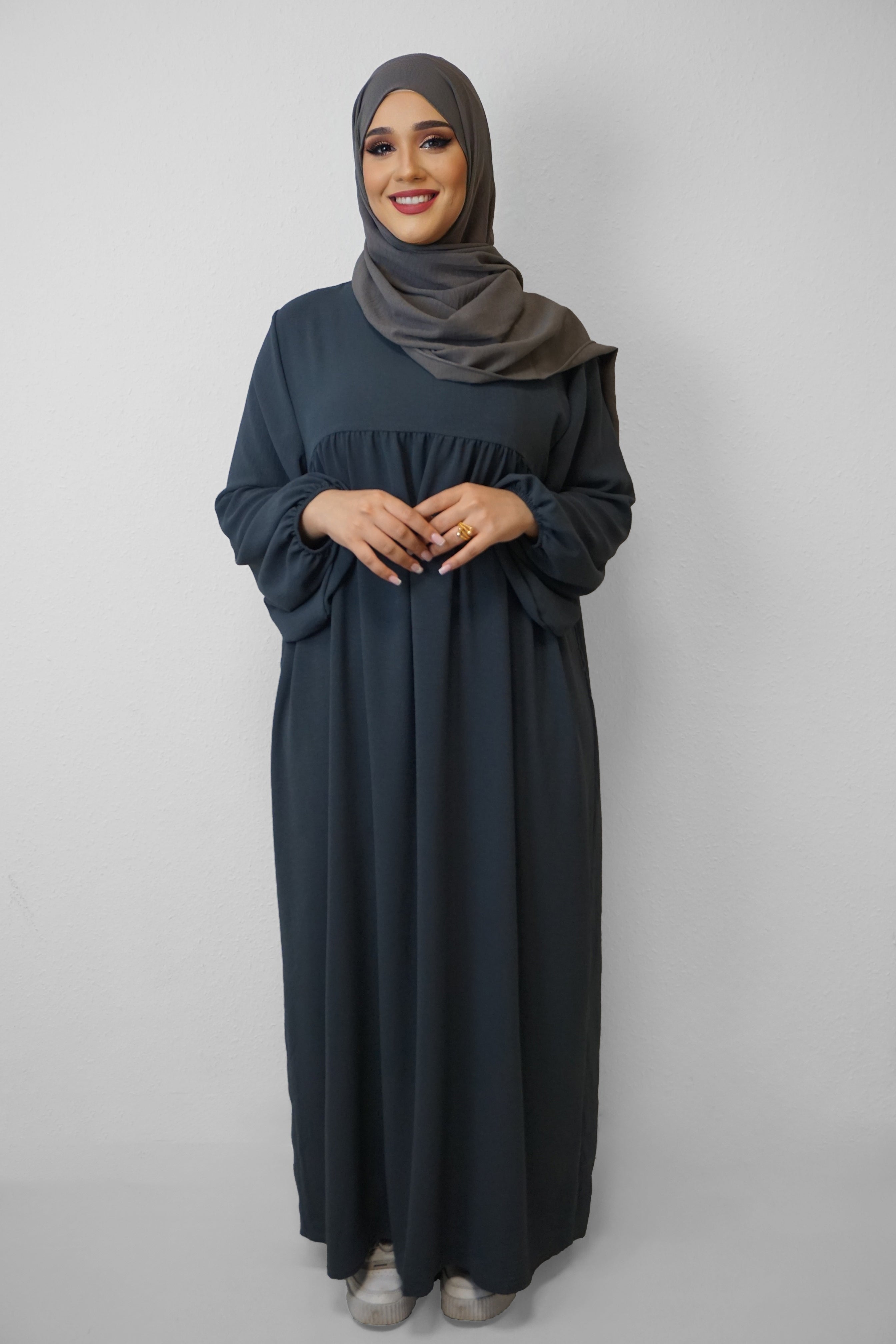 Abaya Faryal Dunkelgrau