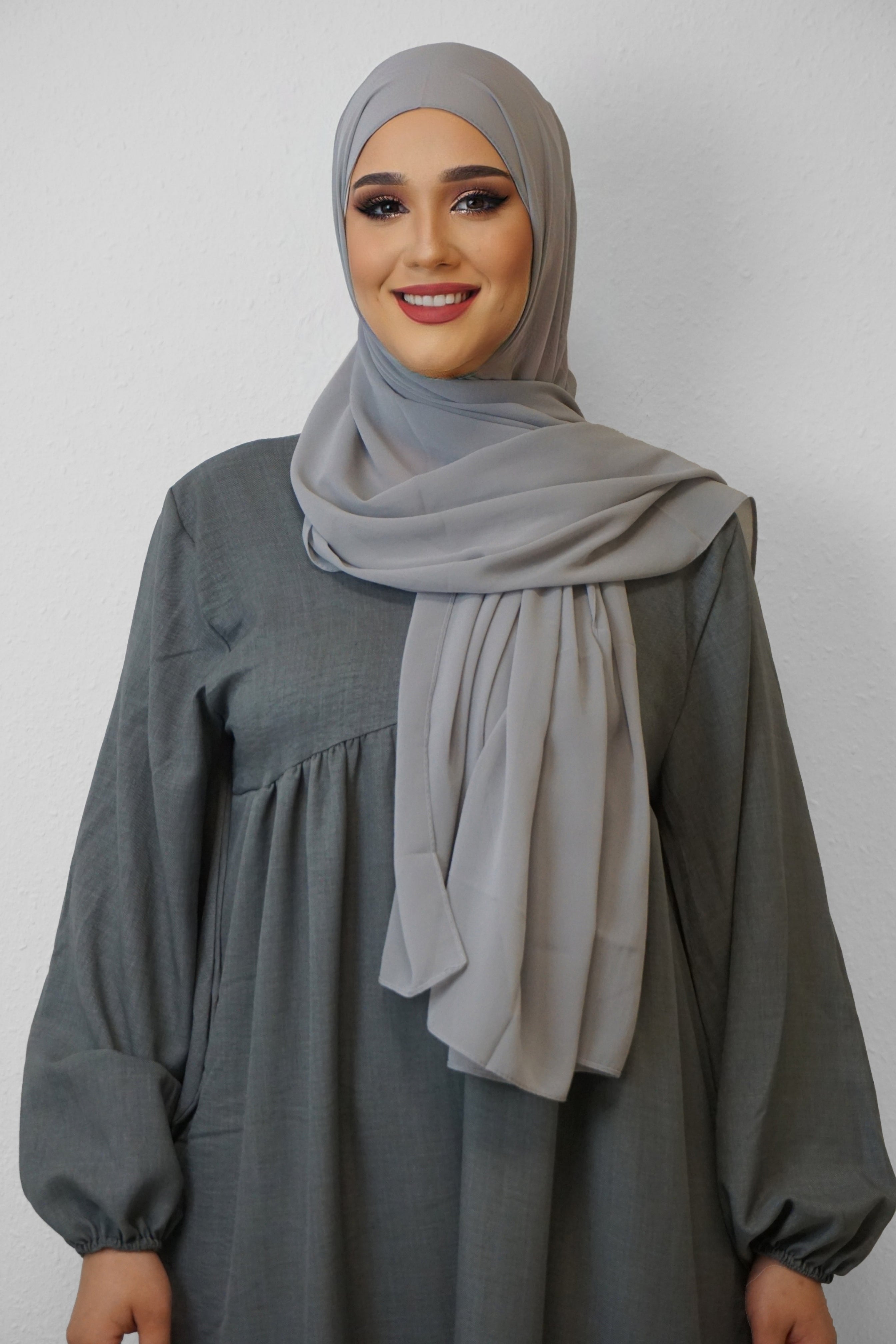 Chiffon XL Hijab Grau