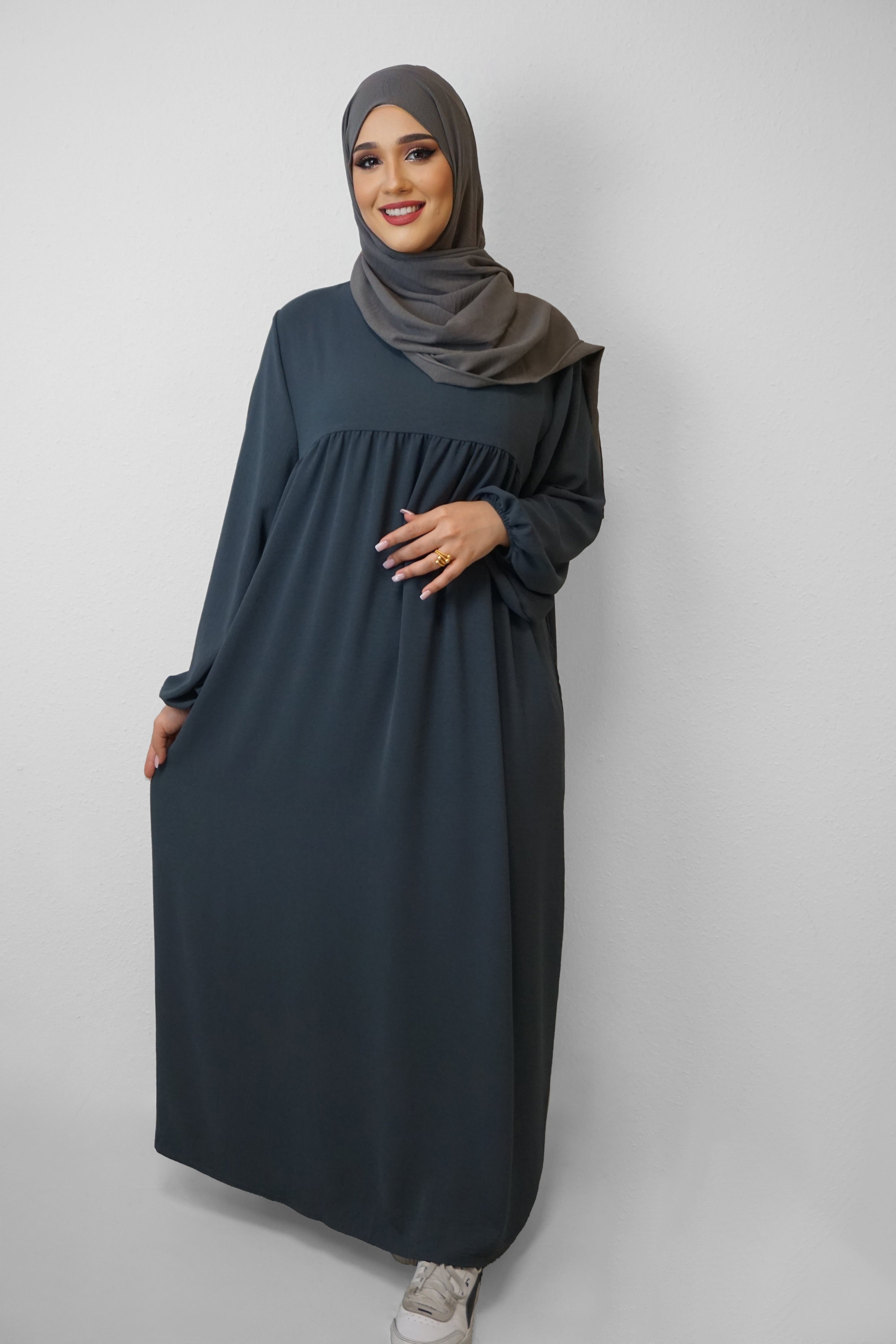 Abaya Faryal Dunkelgrau