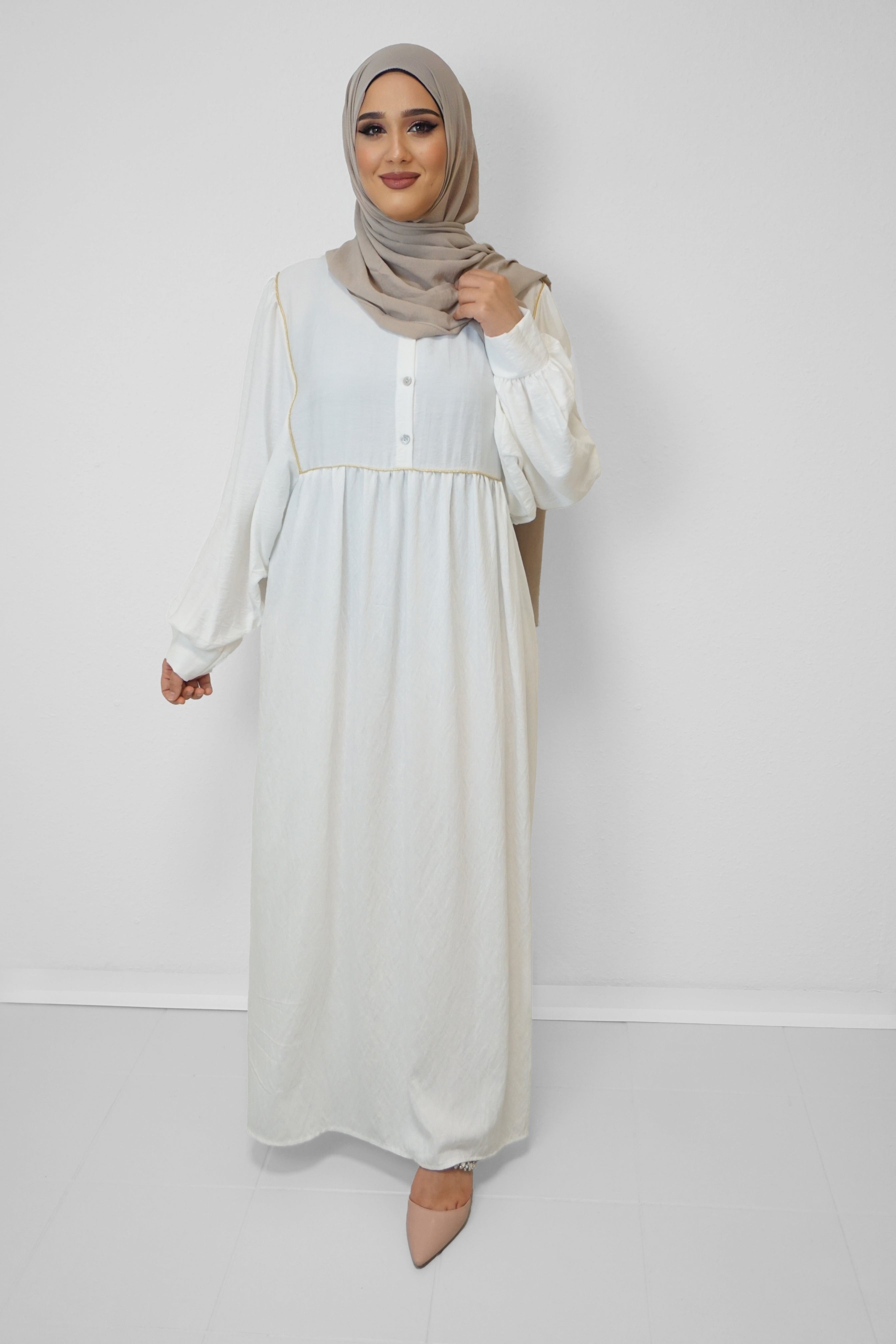 Abaya Mali Weiss