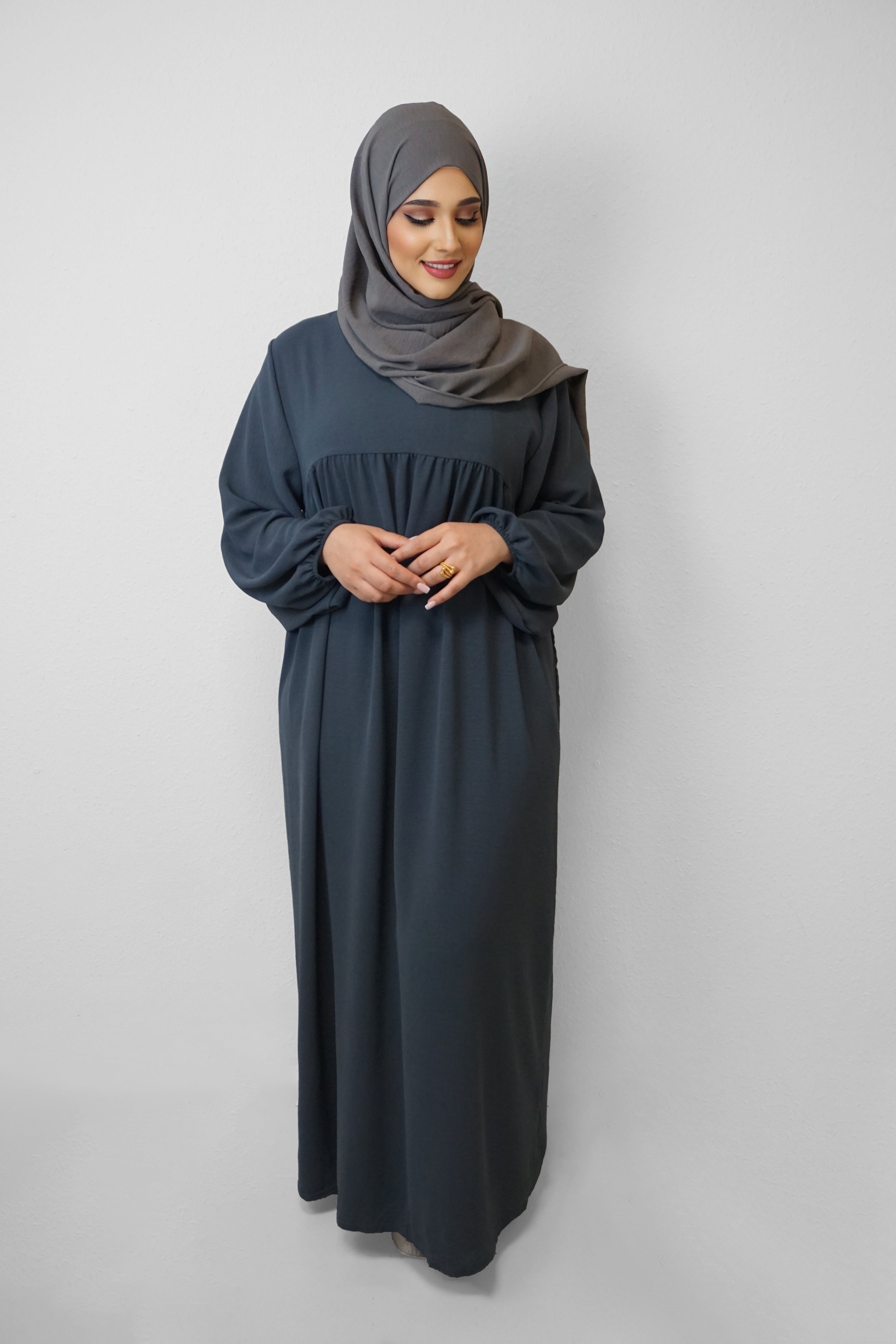 Abaya Faryal Dunkelgrau