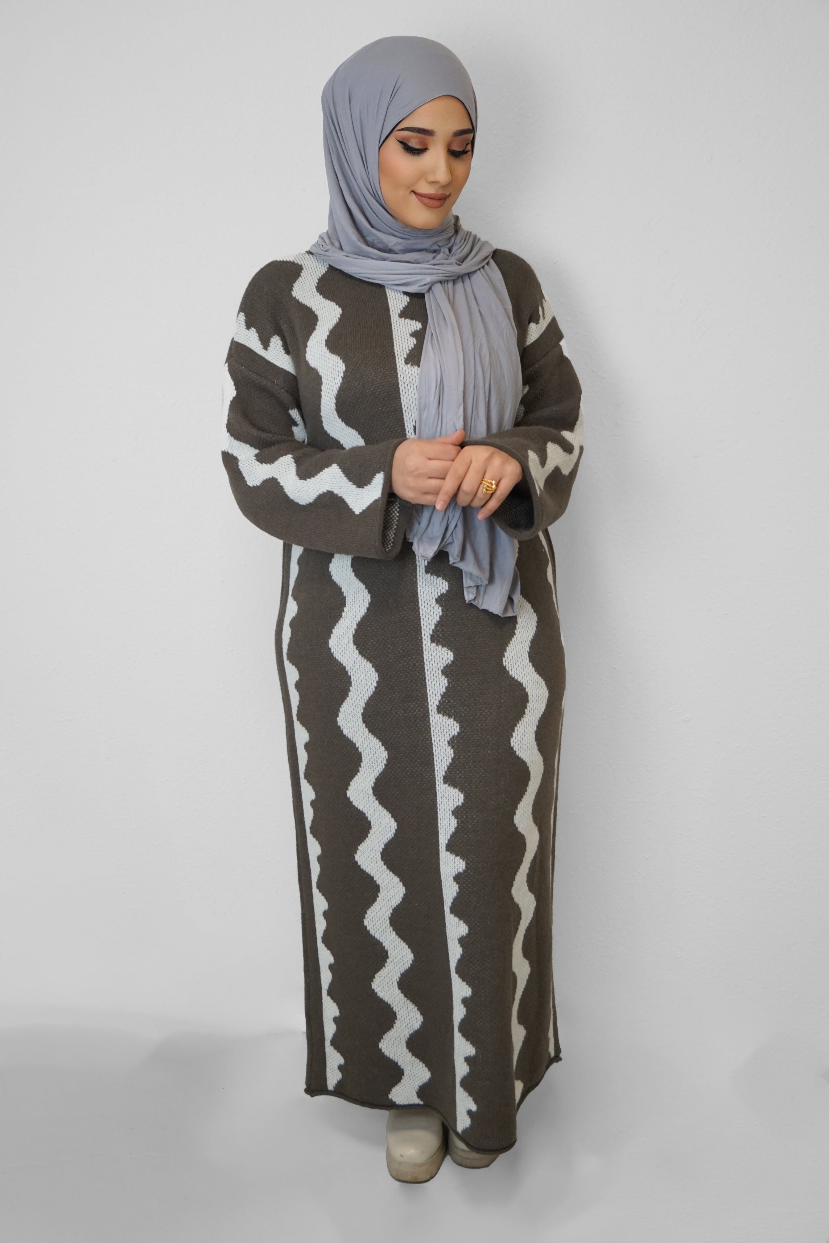 Maxi Strick-Kleid Zeynep Taupe