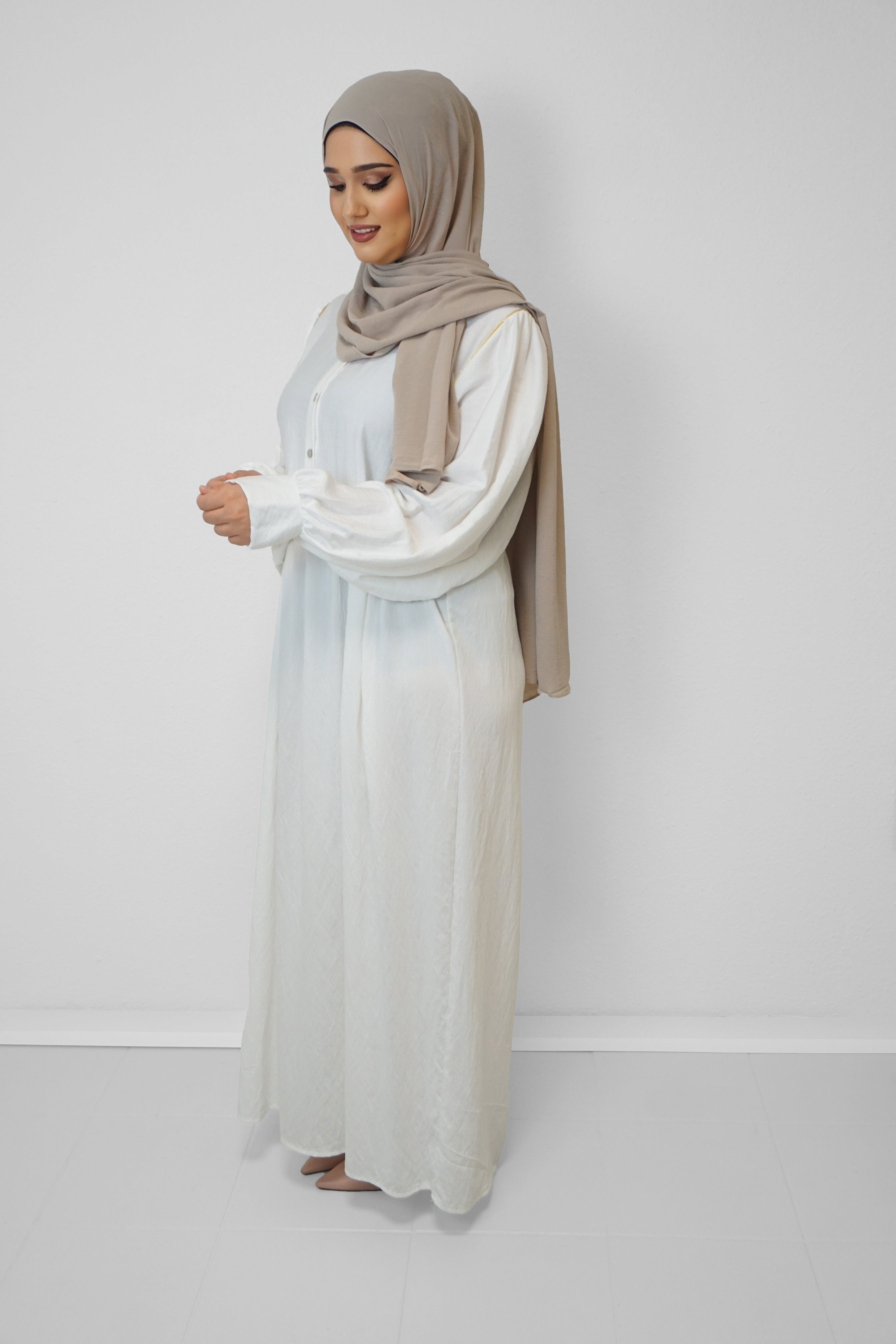 Abaya Mali Weiss