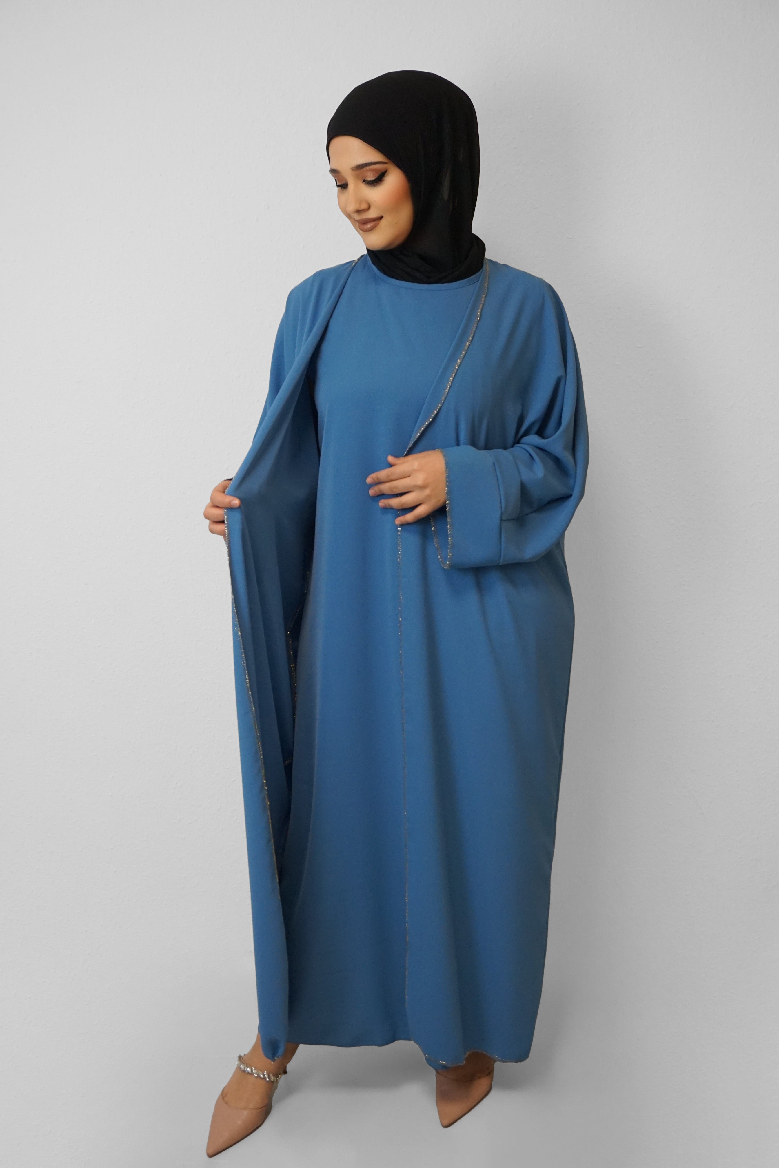 Zwei-Teiler Abaya Saddaya Blau