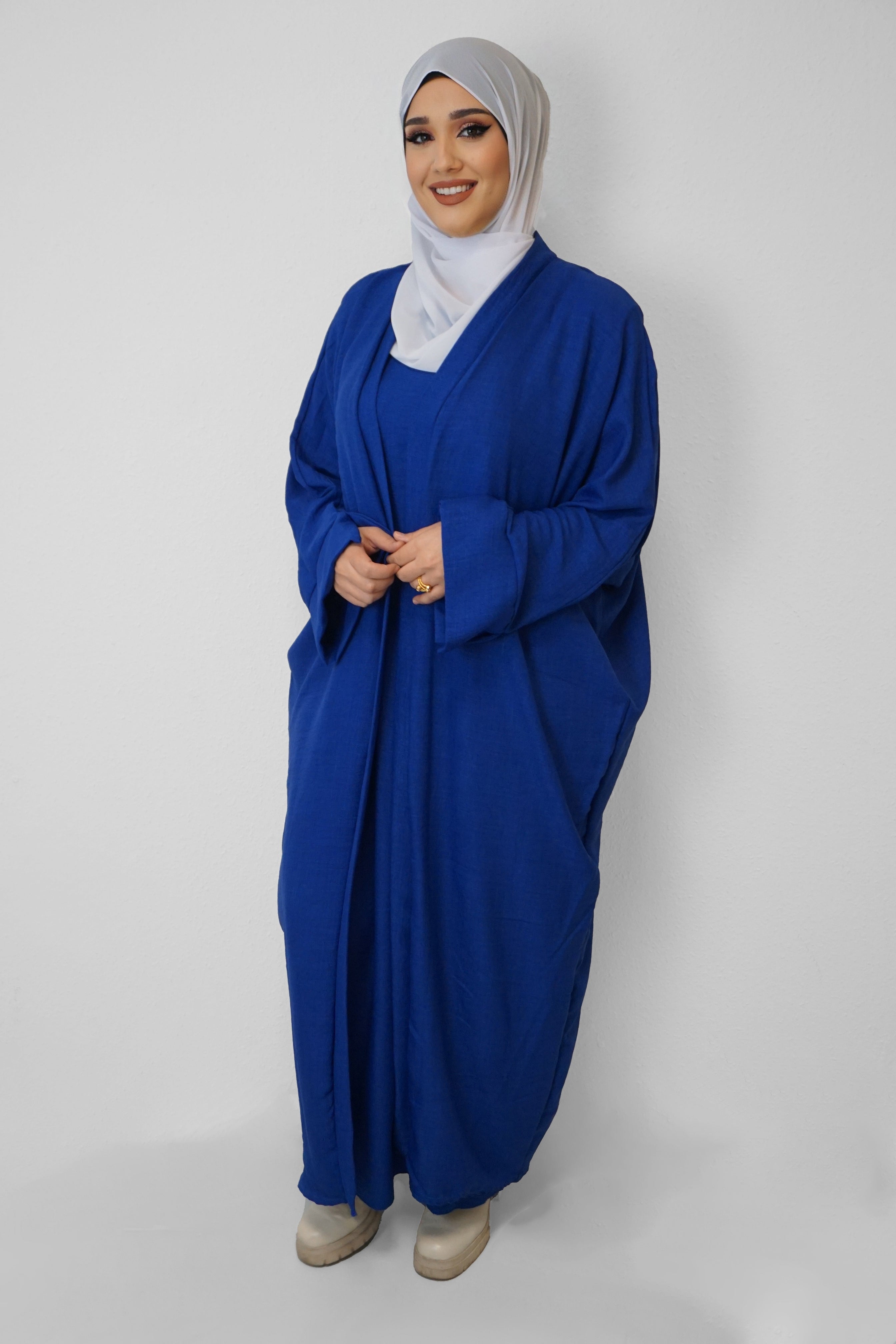 Zwei-Teiler Abaya Nasira Blau