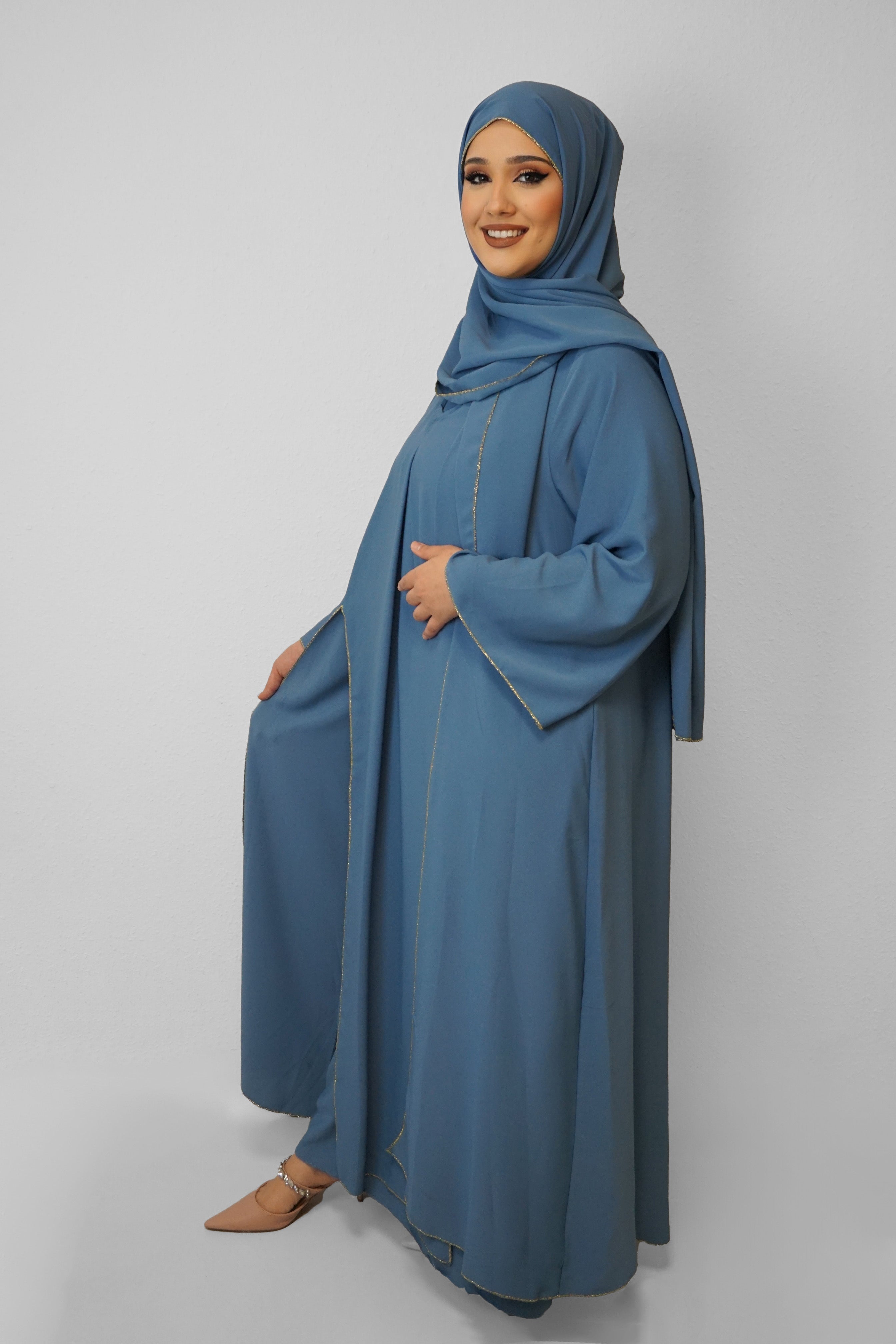 Abaya Muna Hellblau