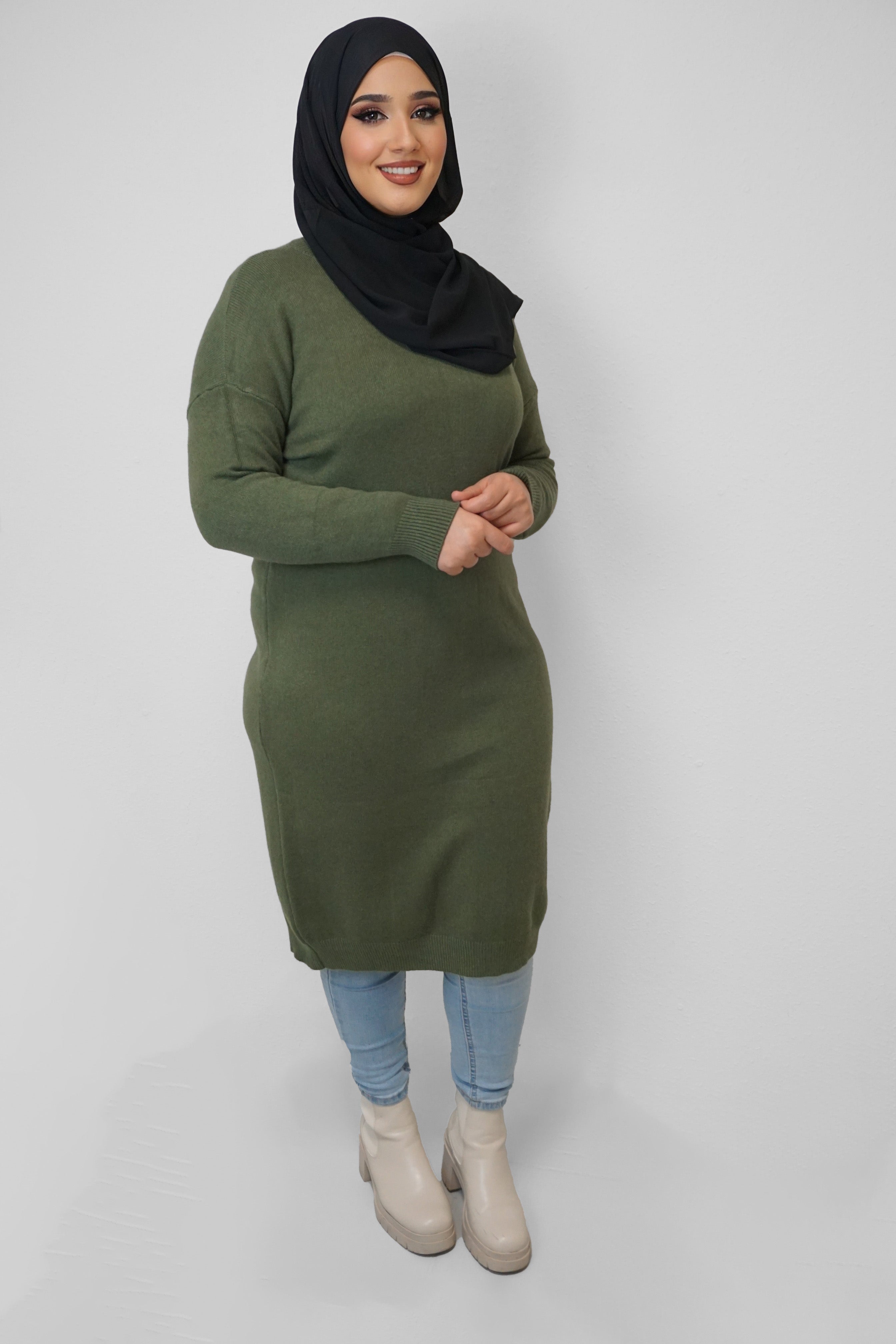 Oversize Pullover Sabiha Moosgrün