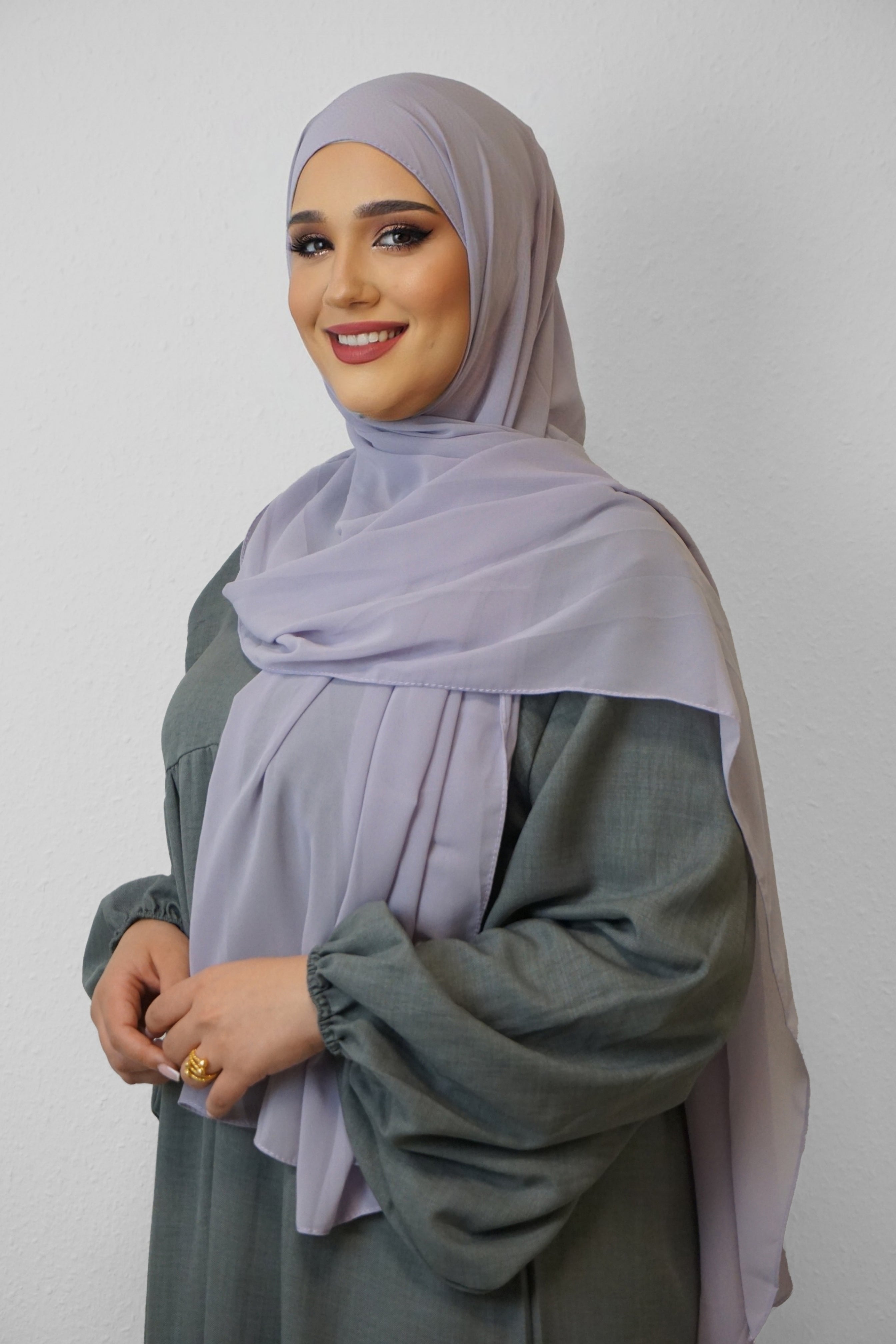 Chiffon XL Hijab Hellflieder