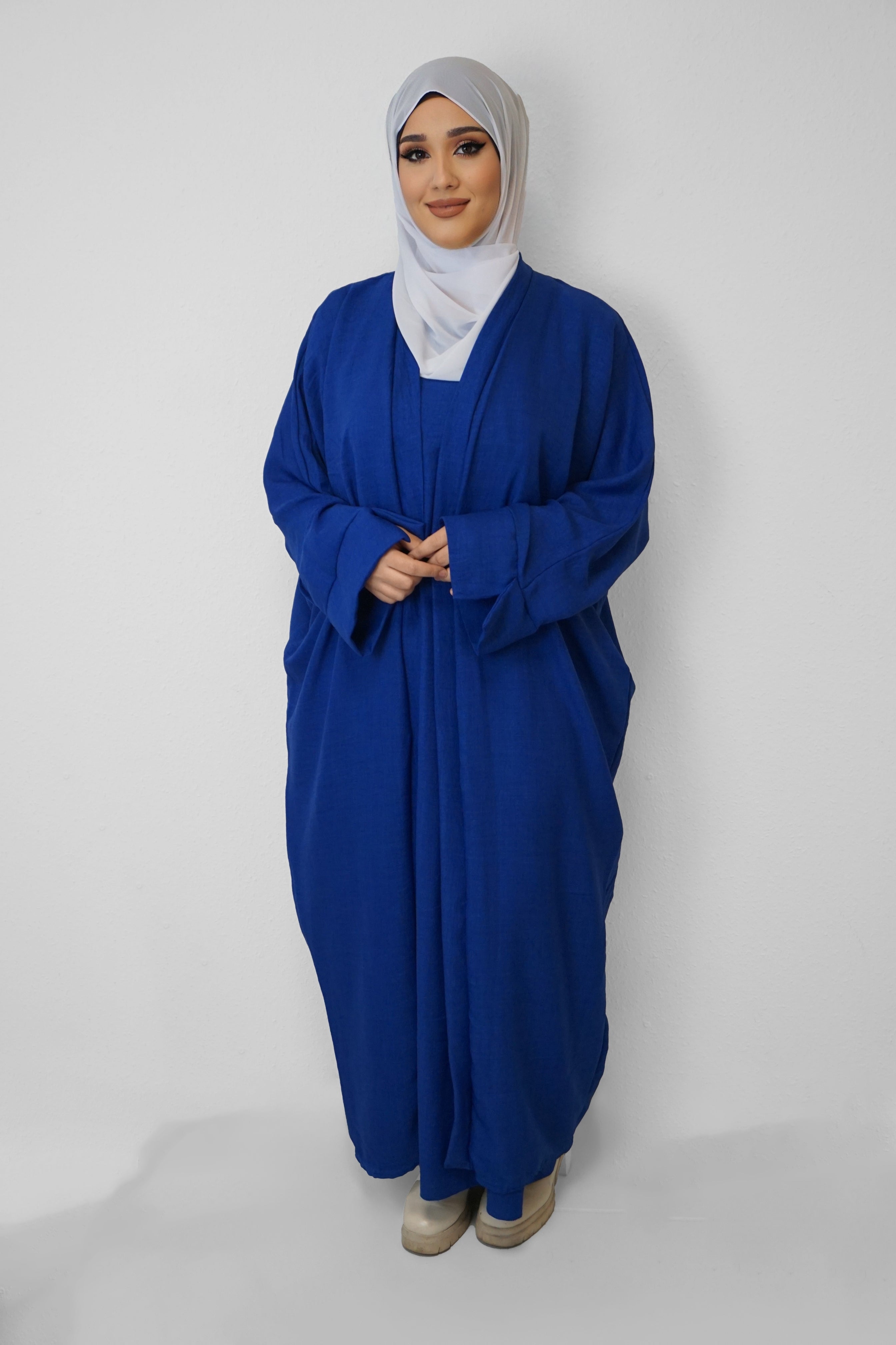 Zwei-Teiler Abaya Nasira Blau