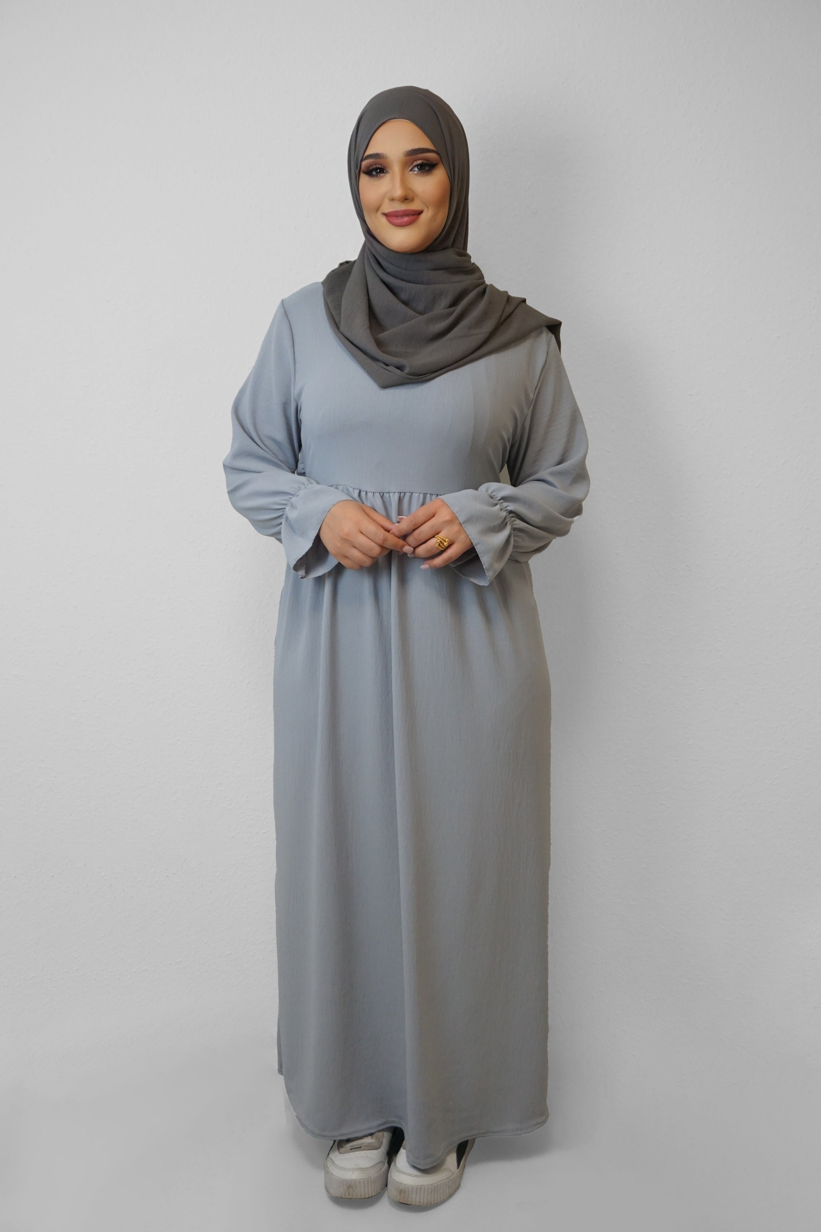 Jazz-Abaya Amna Hellgrau