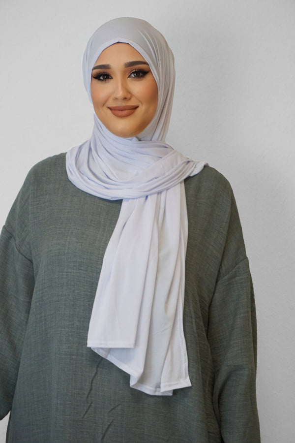 Premium Jersey Hijab Weiss